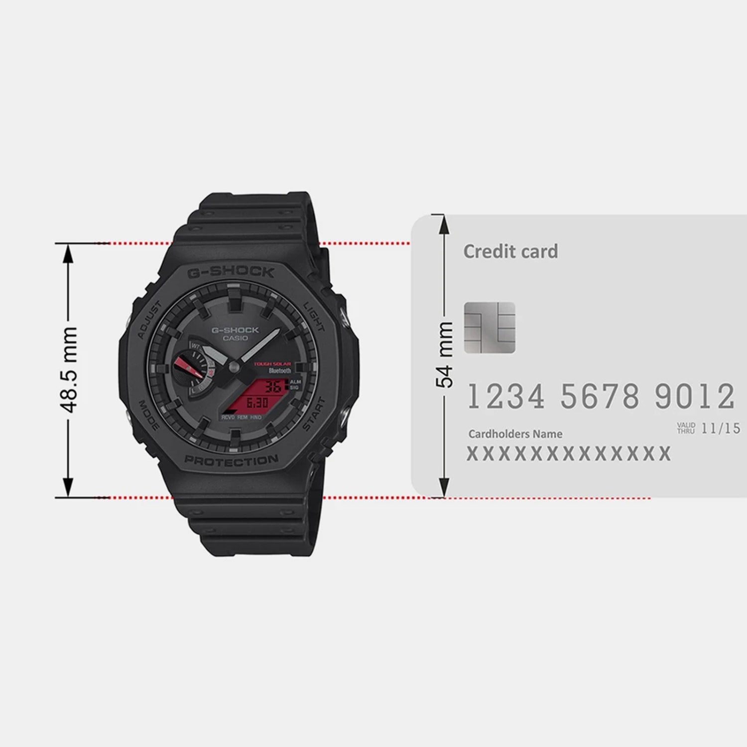 G-Shock Men Quartz Black Dial Analog-Digital Resin Watch G1707