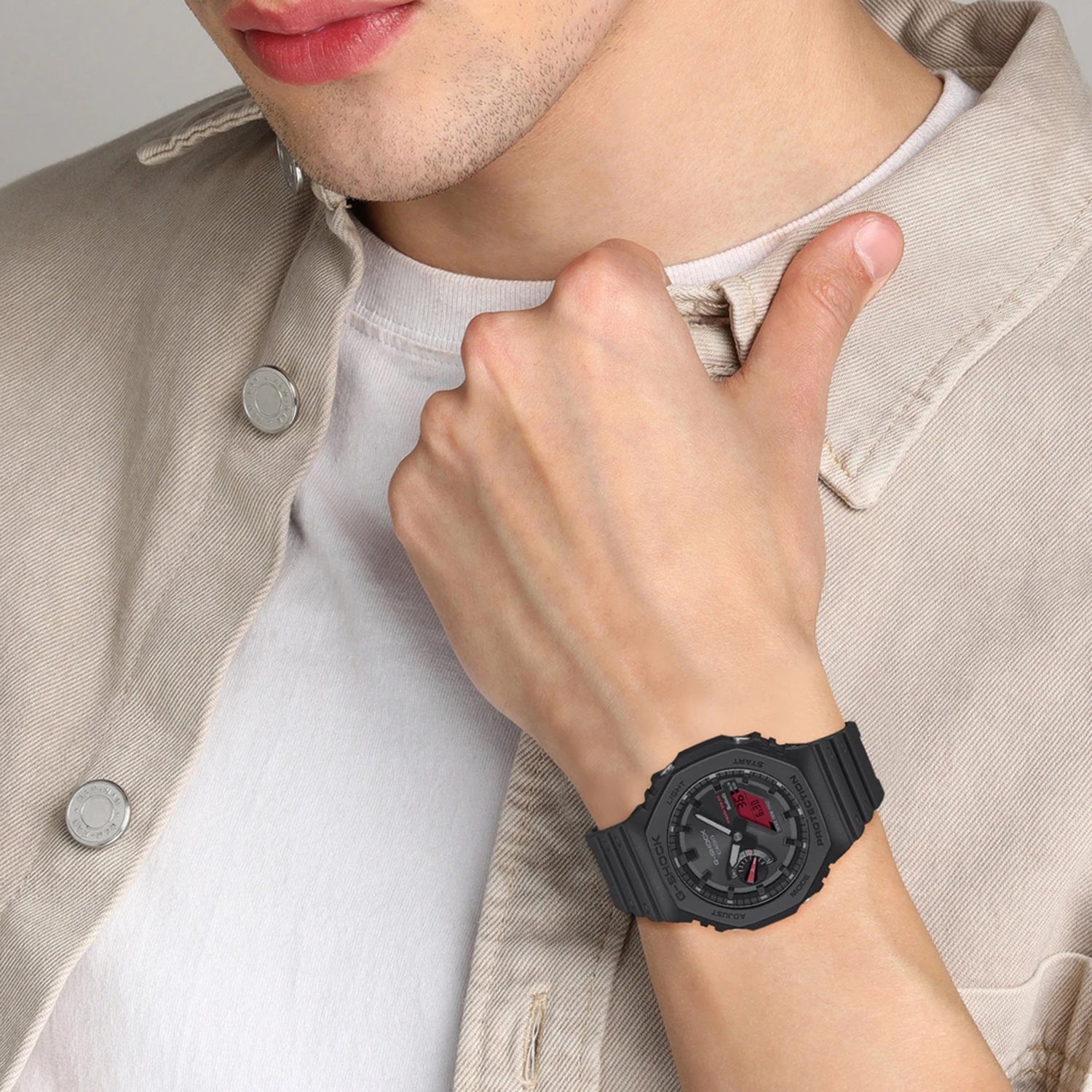 G-Shock Men Quartz Black Dial Analog-Digital Resin Watch G1707