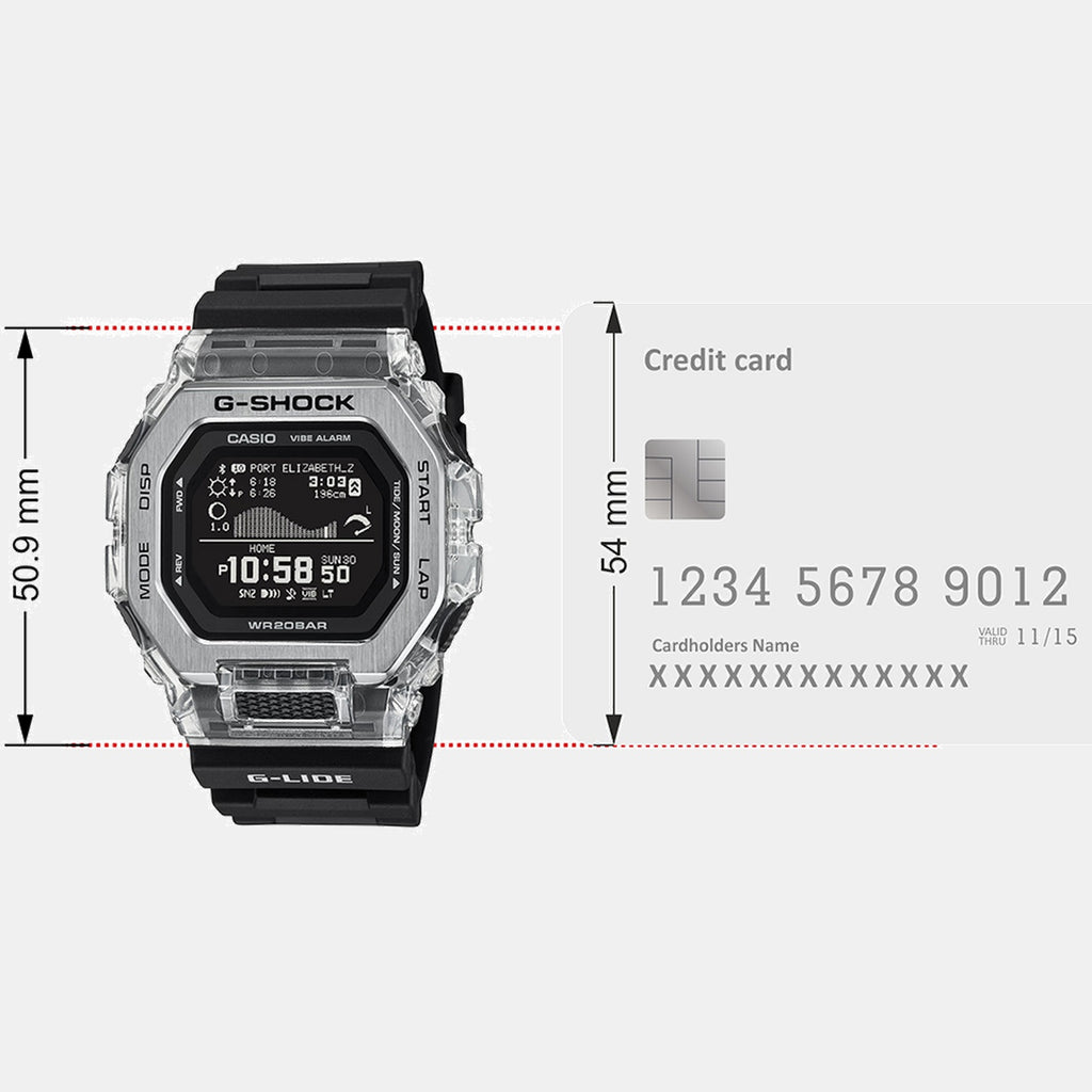 G-Shock Men Quartz Black Dial Digital Resin Watch G1708