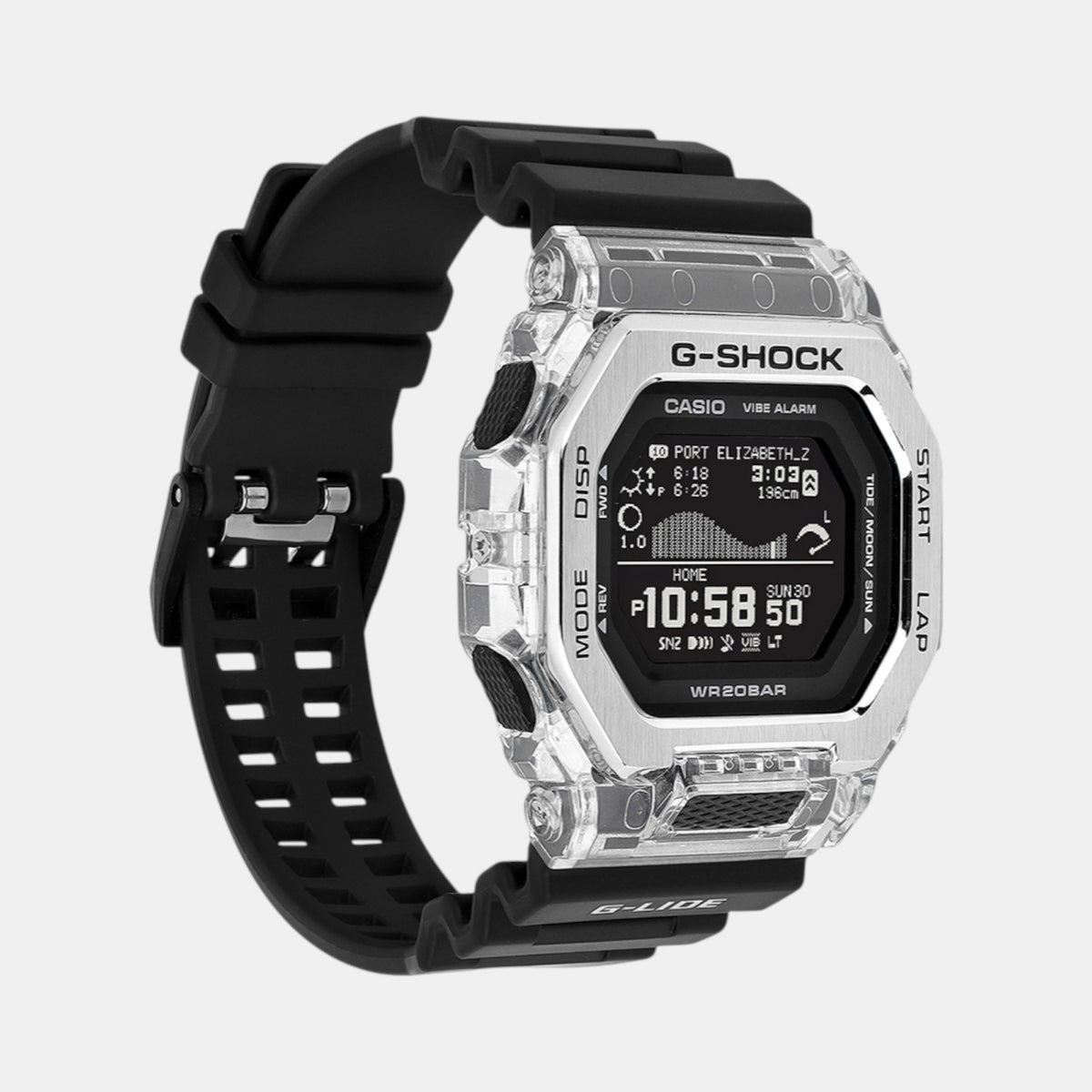 G-Shock Men Quartz Black Dial Digital Resin Watch G1708