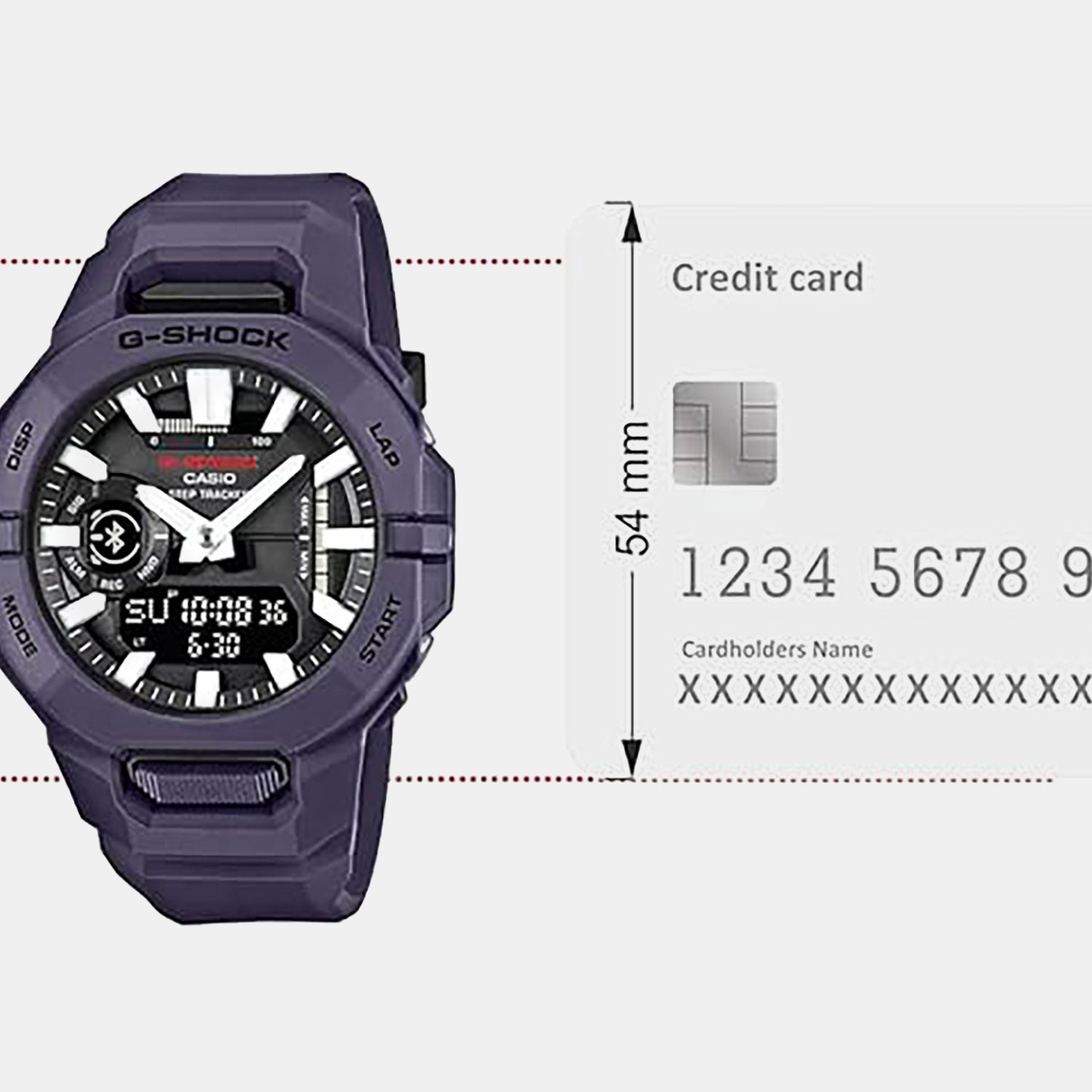 G-Shock Men Quartz Purple Dial Analog-Digital Resin Watch G1710 GBA-950-2ADR