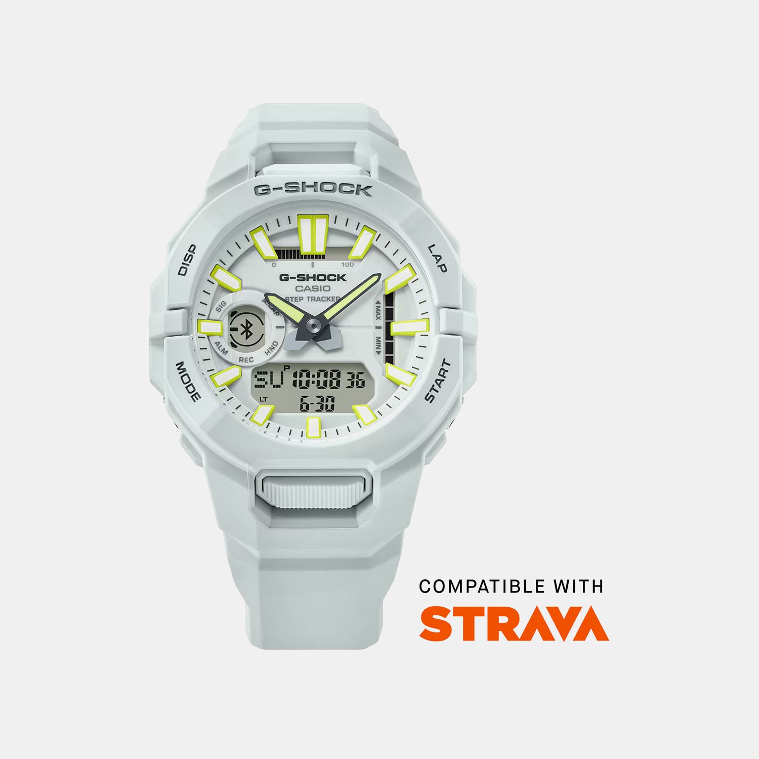 G-Shock Men Quartz White Dial Analog-Digital Resin Watch G1711 GBA-950-7ADR