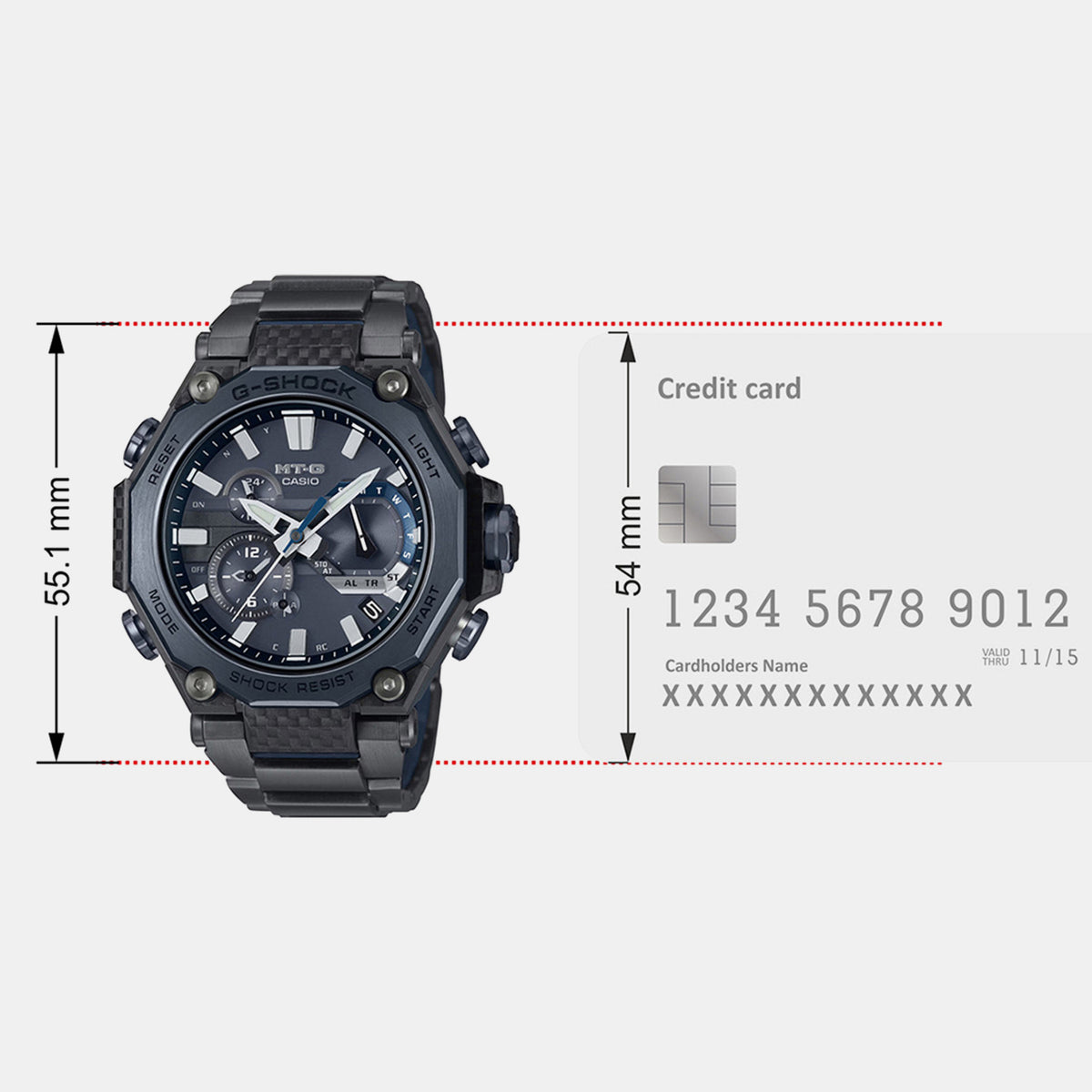 G-Shock Men Quartz Black Dial Analog Stainless Steel Watch G1712
