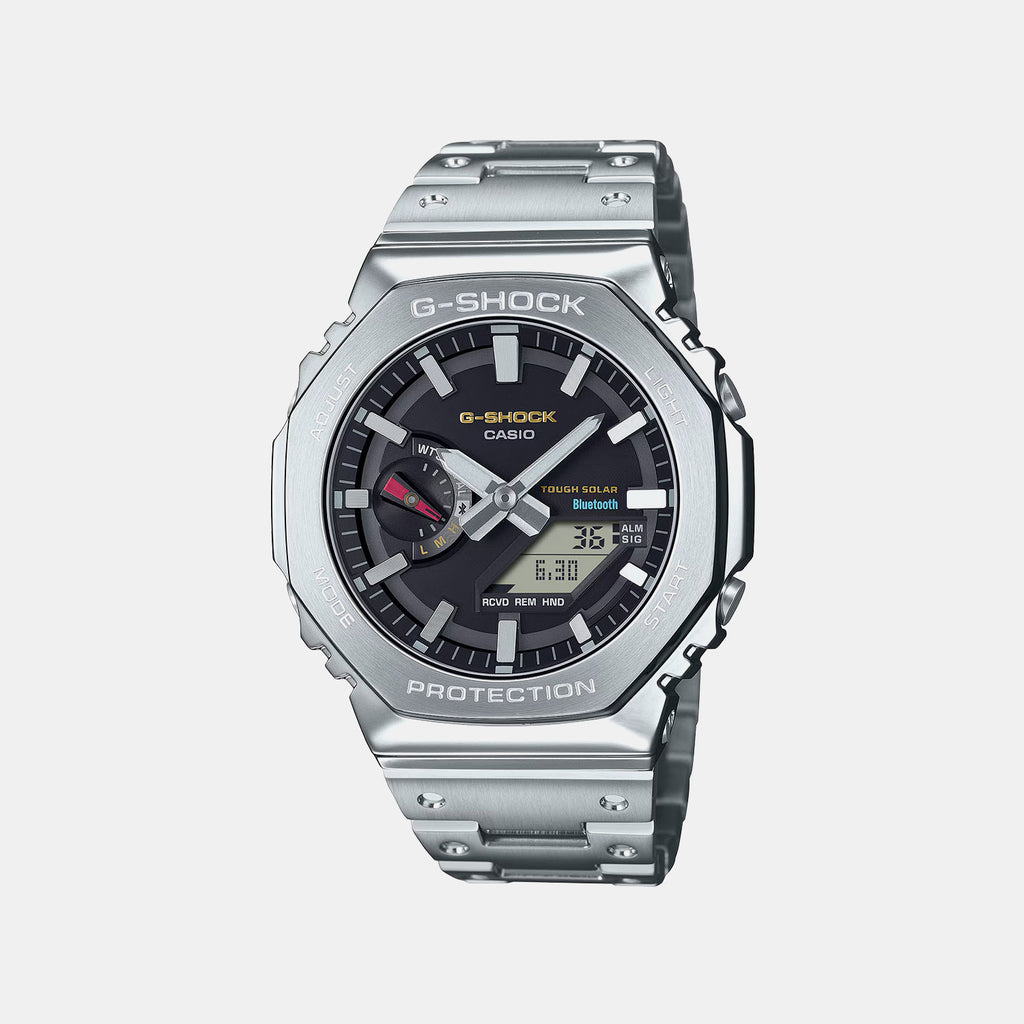 G-Shock Men Quartz Black Dial Analog-Digital Stainless Steel Watch G1714