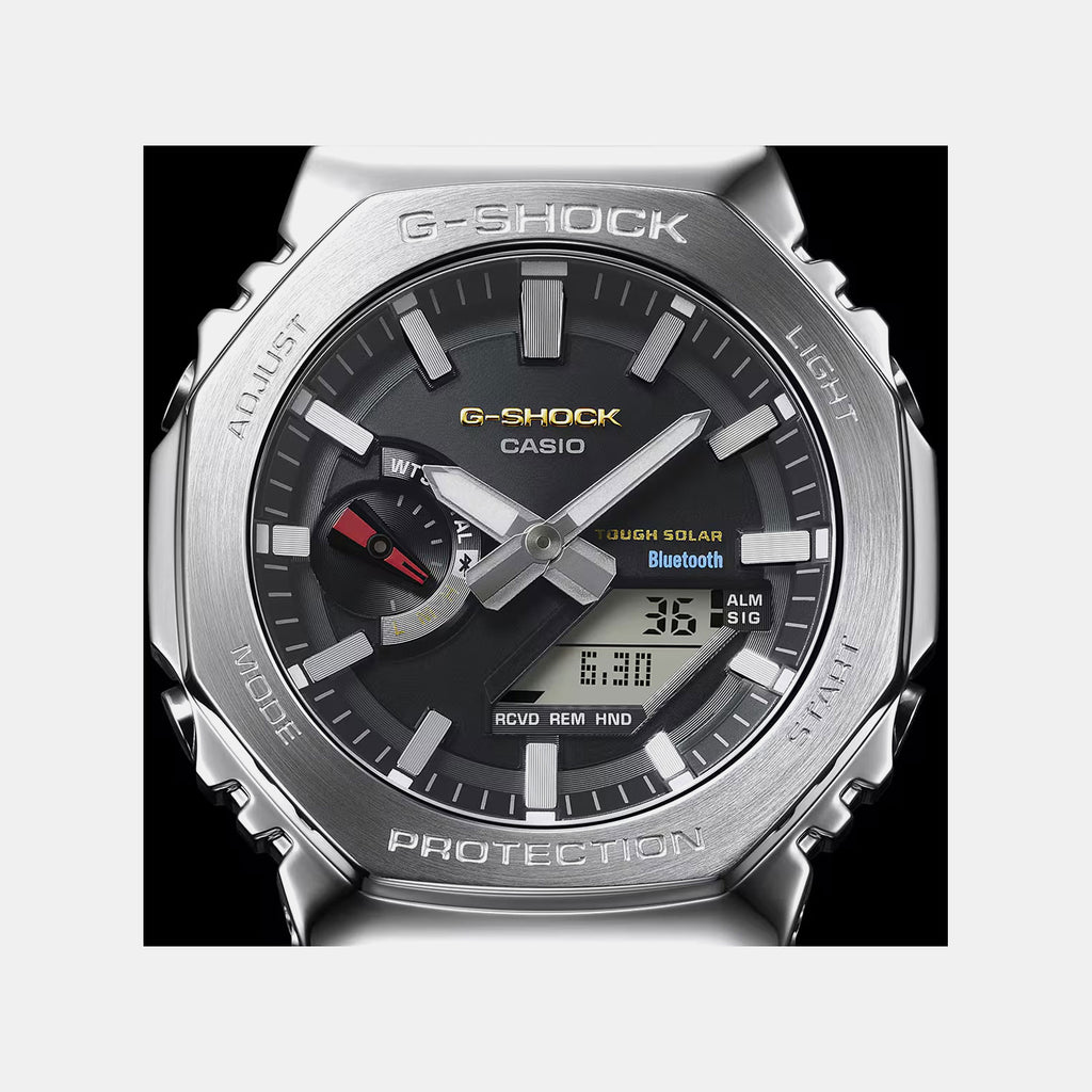 G-Shock Men Quartz Black Dial Analog-Digital Stainless Steel Watch G1714