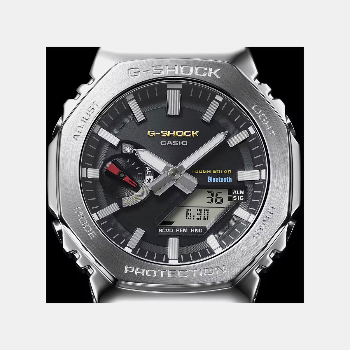G-Shock Men Quartz Black Dial Analog-Digital Stainless Steel Watch G1714