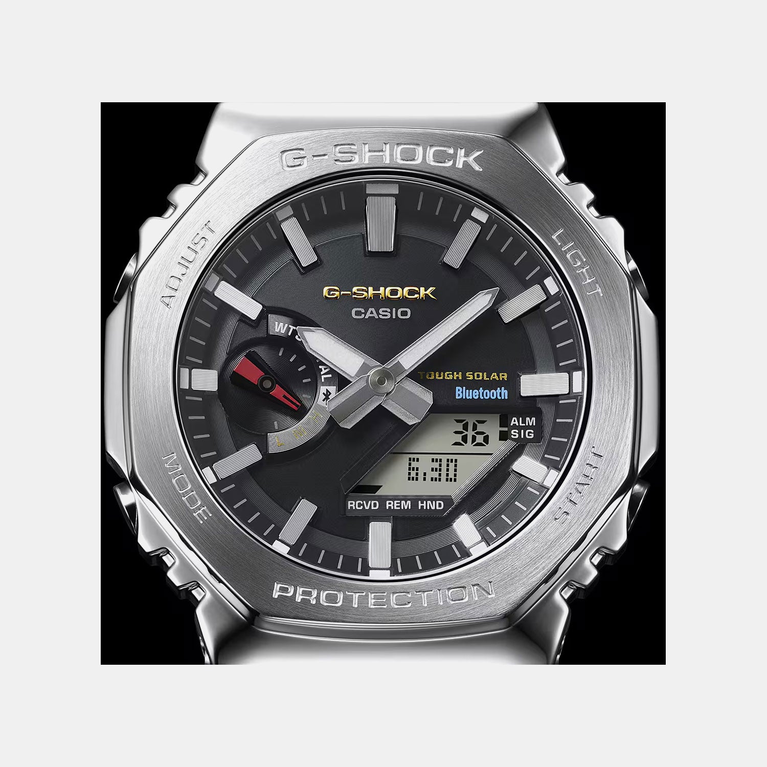 G-Shock Men Quartz Black Dial Analog-Digital Stainless Steel Watch G1714 GM-B2100SD-1CDR