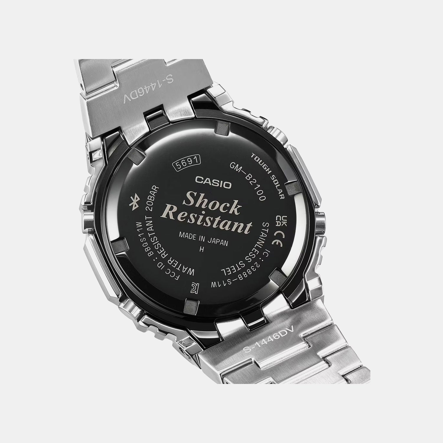 G-Shock Men Quartz Black Dial Analog-Digital Stainless Steel Watch G1714 GM-B2100SD-1CDR