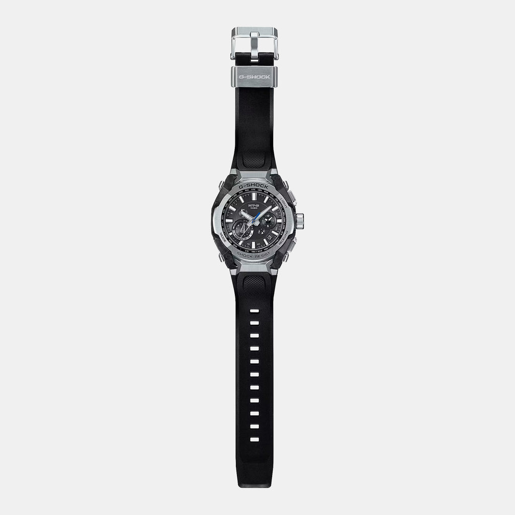 Men Solar Black Dial Analog Resin Watch G1716