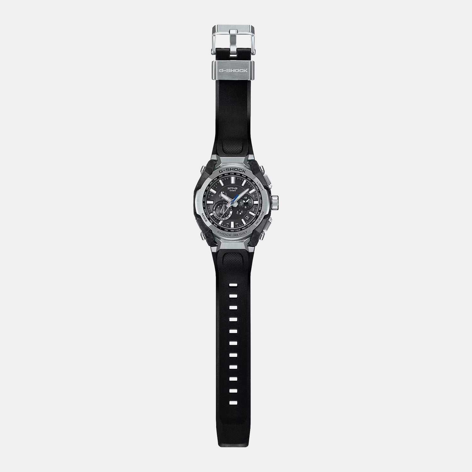 Men Solar Black Dial Analog Resin Watch G1716
