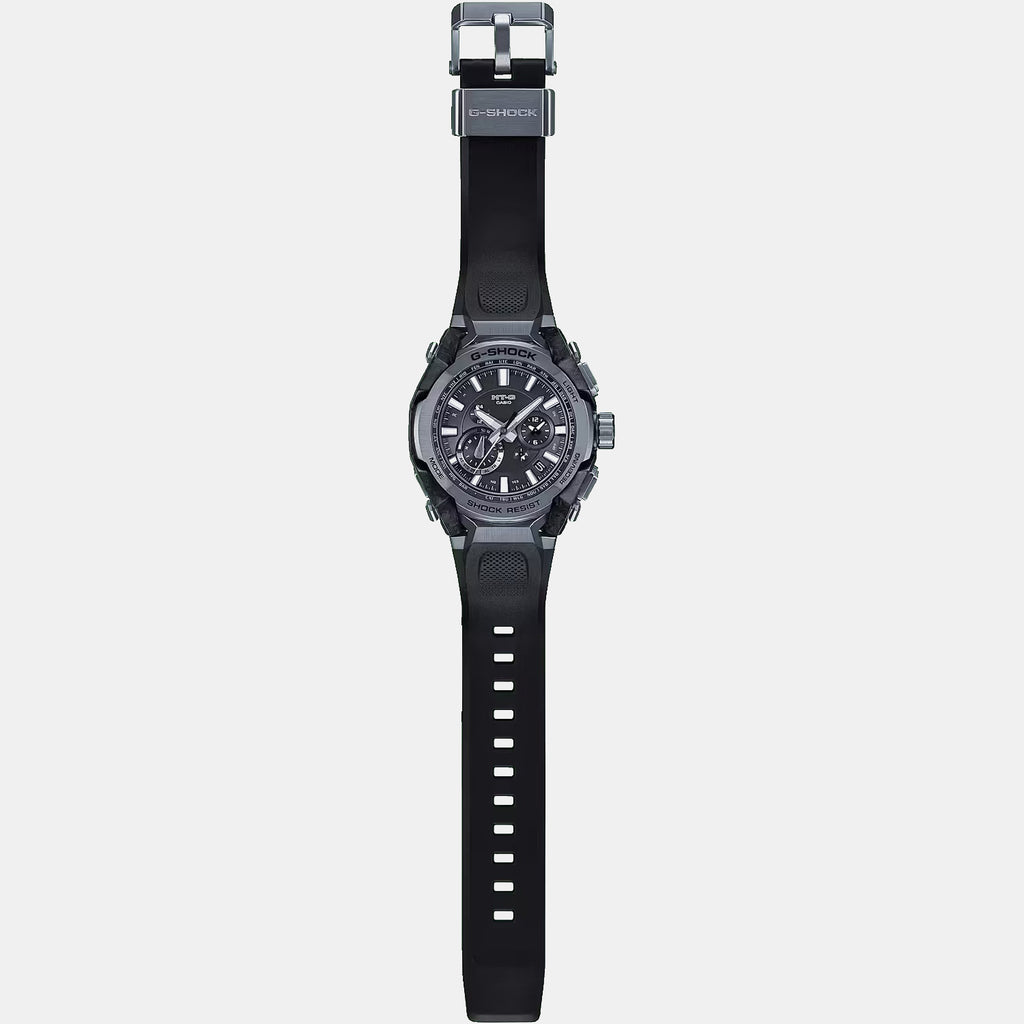 Men Solar Black Dial Analog Resin Watch G1717