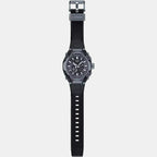 Men Solar Black Dial Analog Resin Watch G1717
