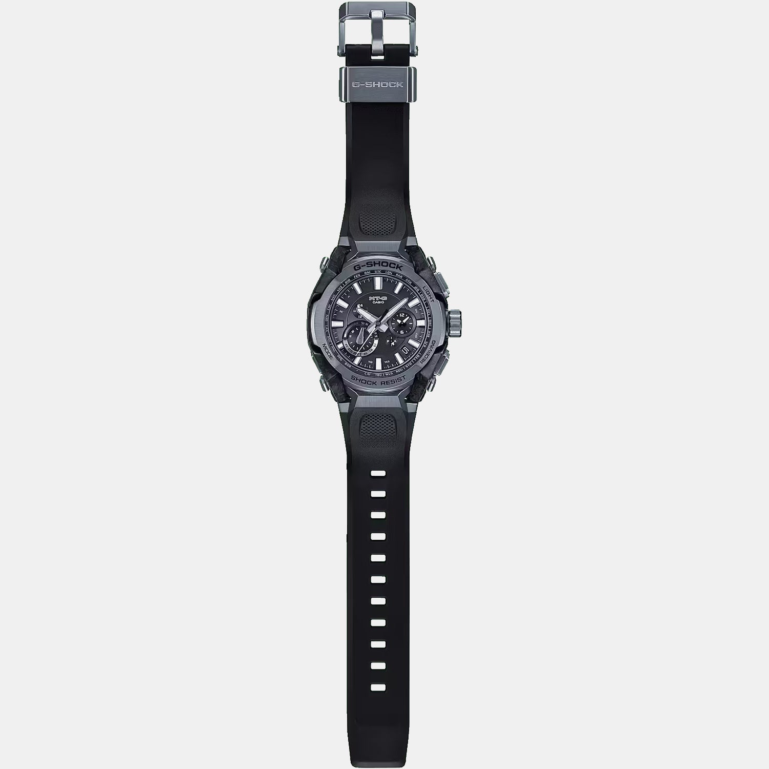 Men Solar Black Dial Analog Resin Watch G1717