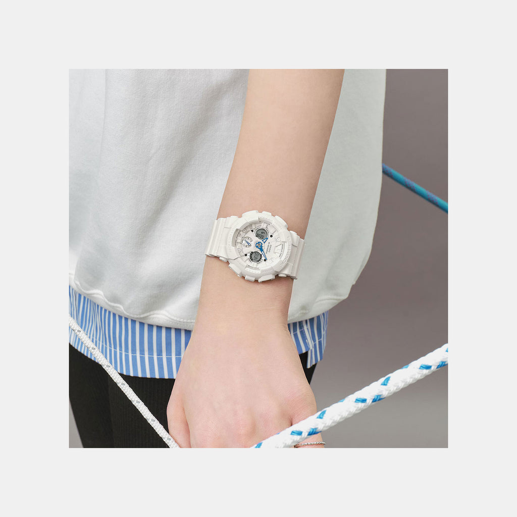 G-Shock Women Quartz White Dial Analog-Digital Resin Watch G1721
