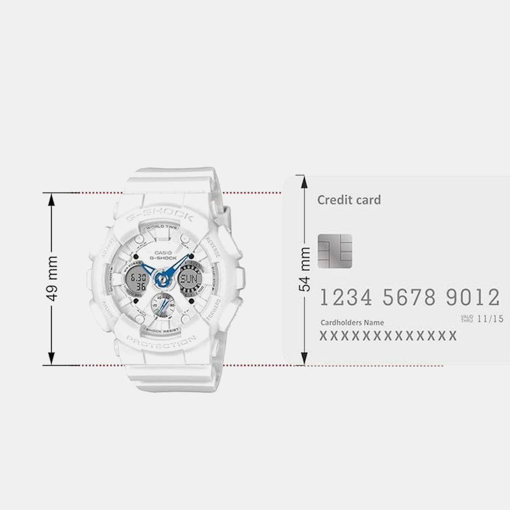 G-Shock Women Quartz White Dial Analog-Digital Resin Watch G1721