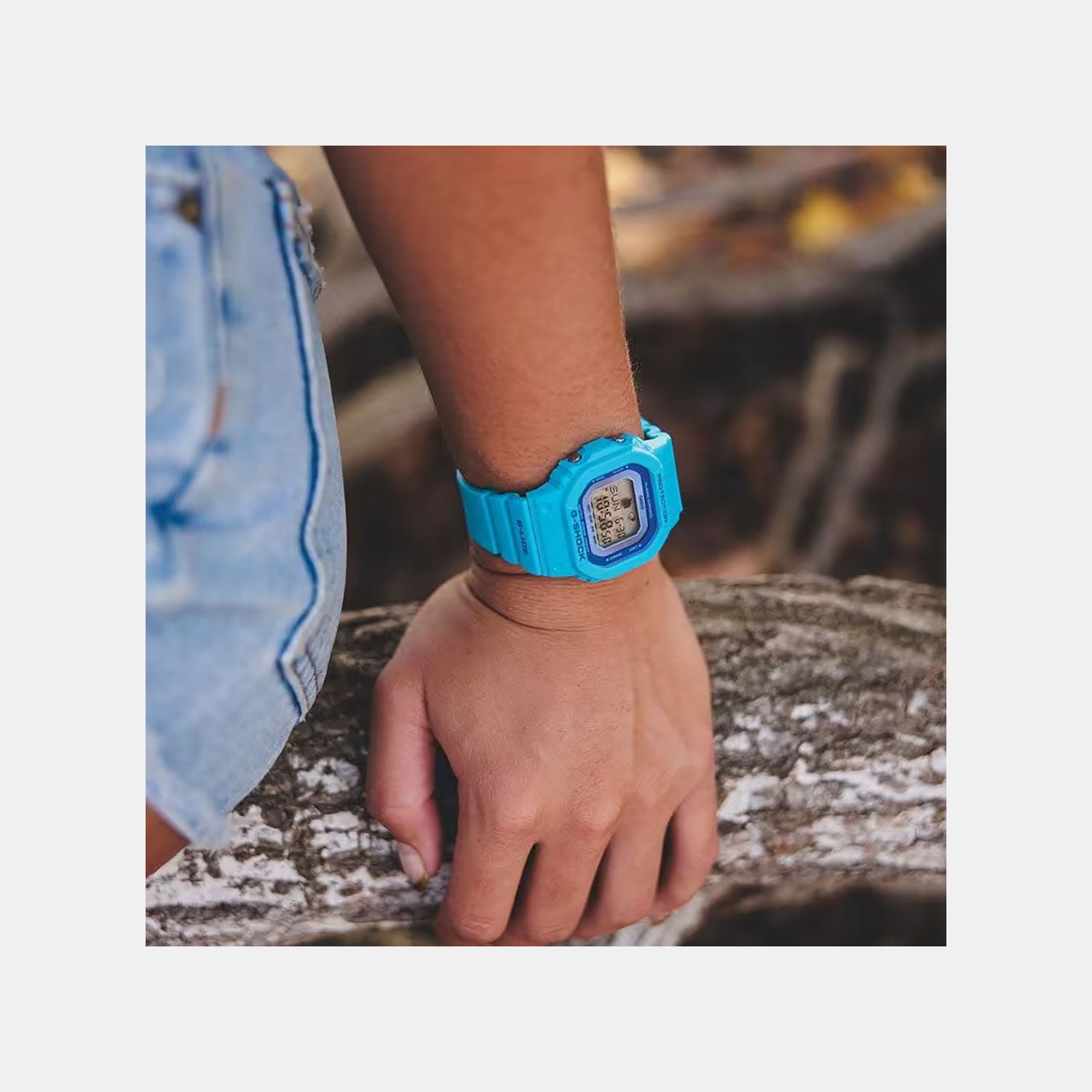 G-Shock Women Quartz Blue Dial Digital Resin Watch G1722 GLX-S5610-2DR