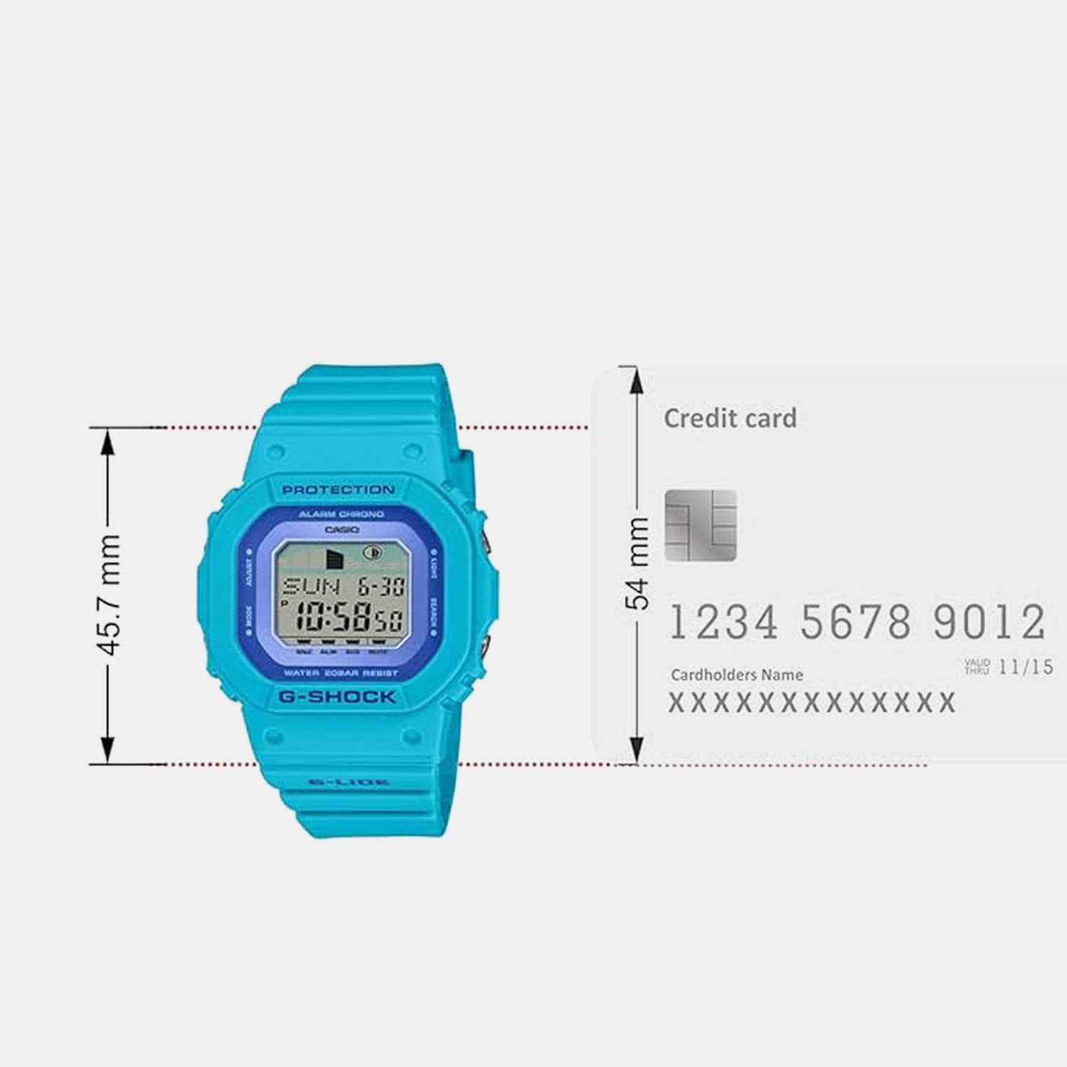 G-Shock Women Quartz Blue Dial Digital Resin Watch G1722
