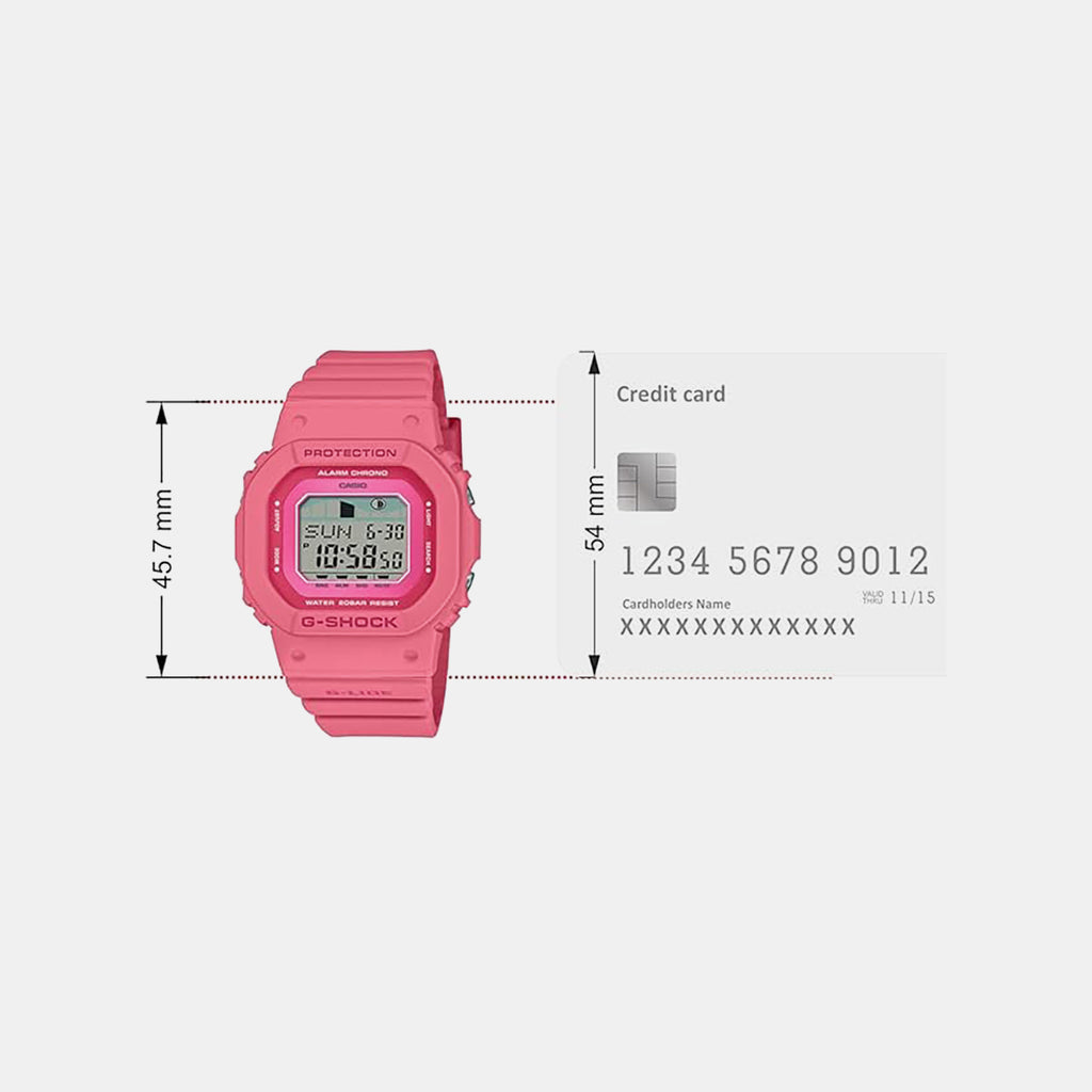 G-Shock Women Quartz Pink Dial Digital Resin Watch G1723