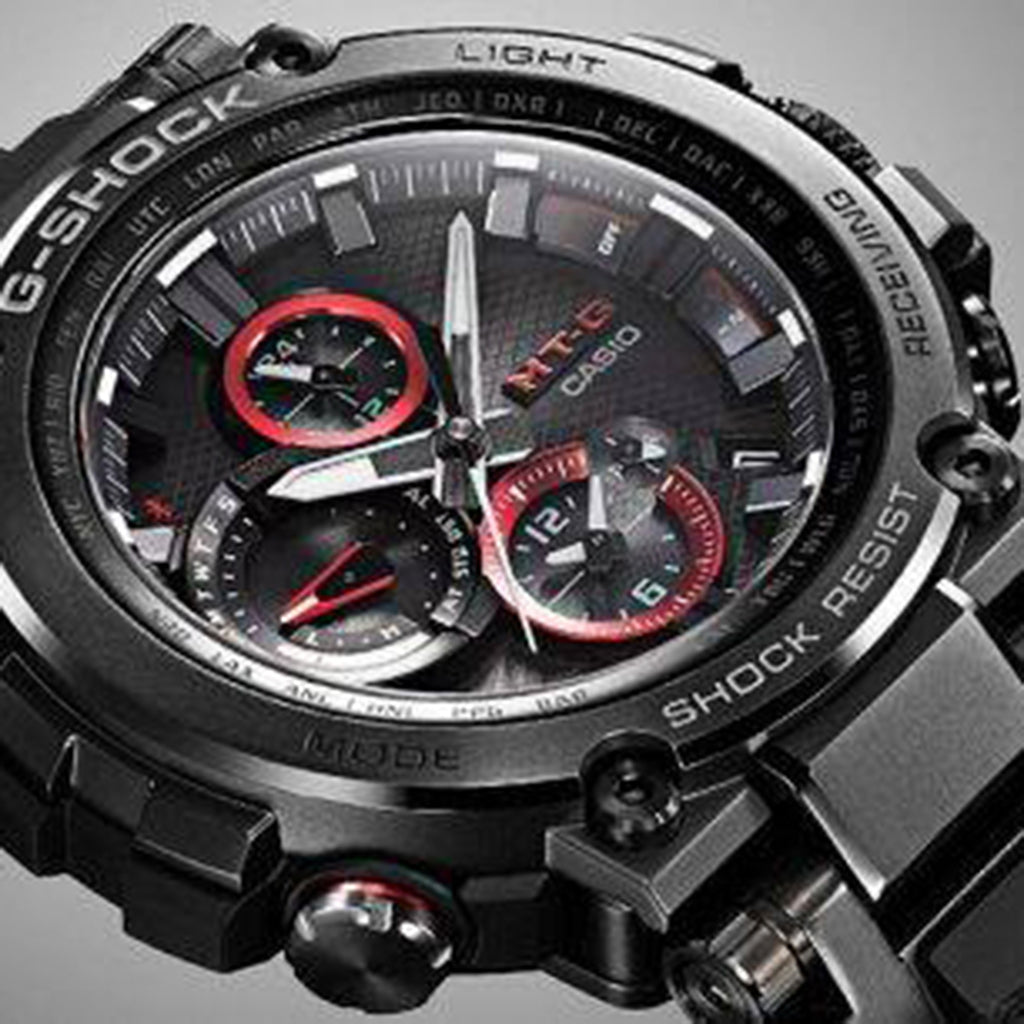 G-Shock MT-G Men Solar Black Dial Chronograph Resin Watch G1729