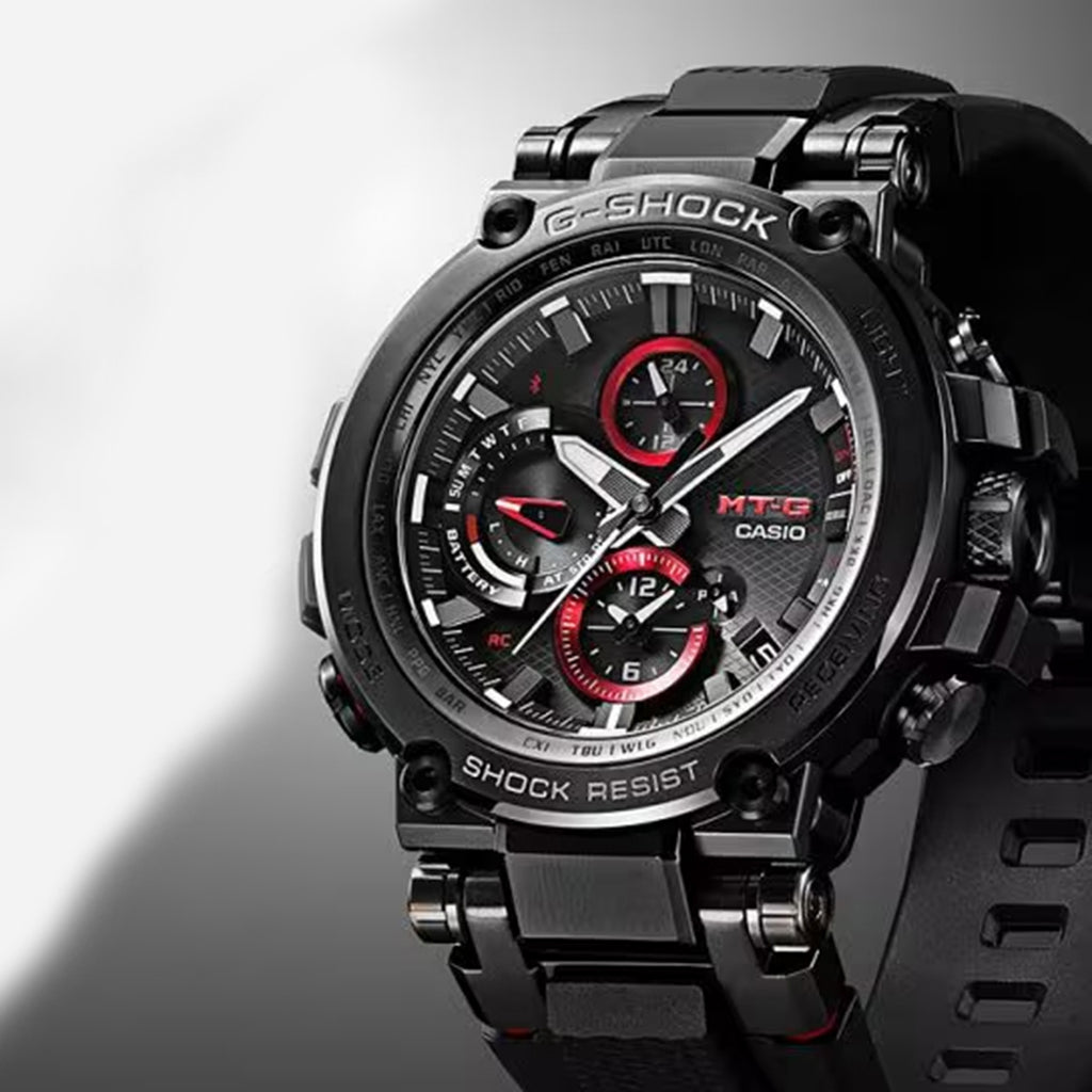 G-Shock MT-G Men Solar Black Dial Chronograph Resin Watch G1729