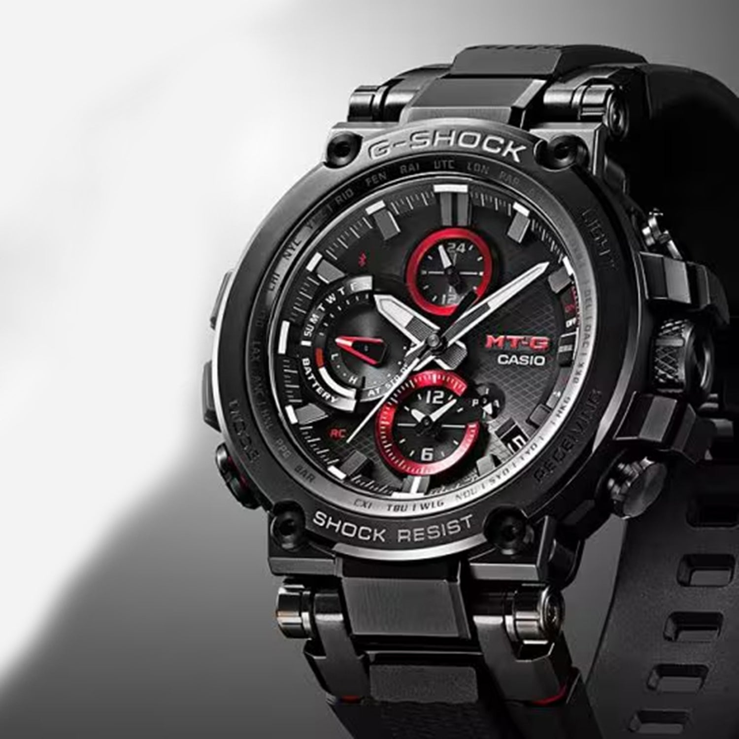 G-Shock MT-G Men Solar Black Dial Chronograph Resin Watch G1729