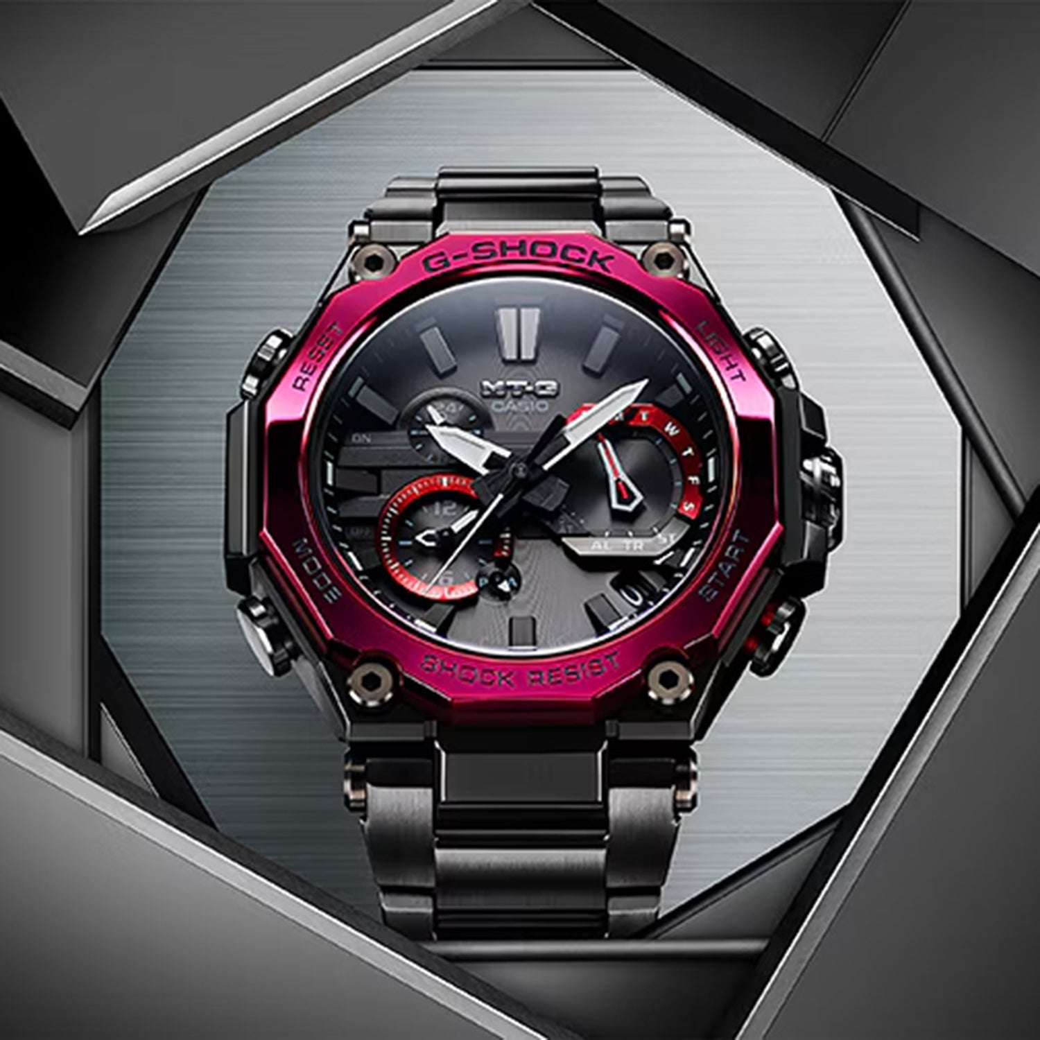 Men Quartz Black Dial Analog Resin Watch MTG-B2000BD-1A4DR G1731