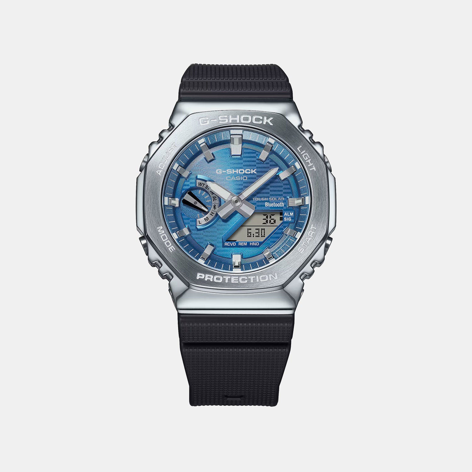 G-Shock Men Quartz Blue Dial Analog-Digital Resin Watch G1734 GBM-2100A-2BDR