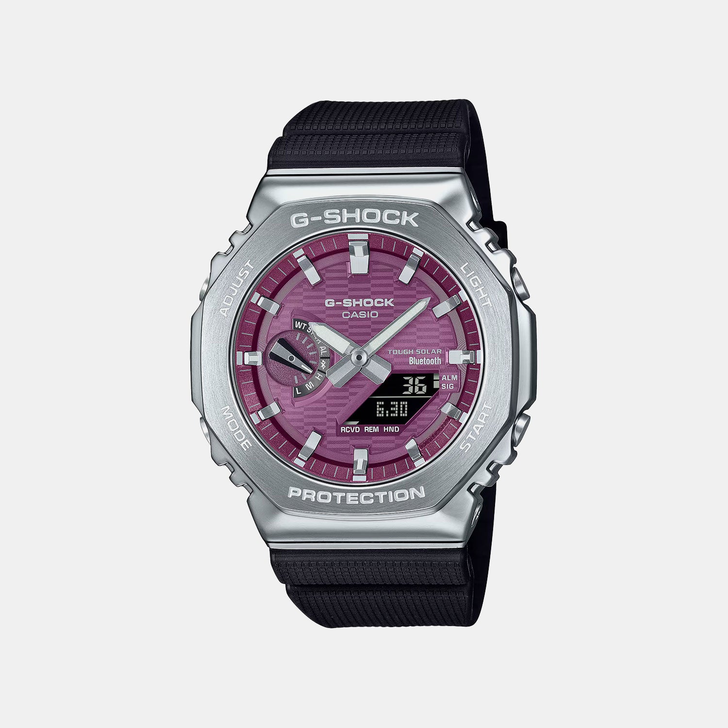 G-Shock Men Quartz Burgundy Dial Analog-Digital Resin Watch G1735 GBM-2100A-4BDR