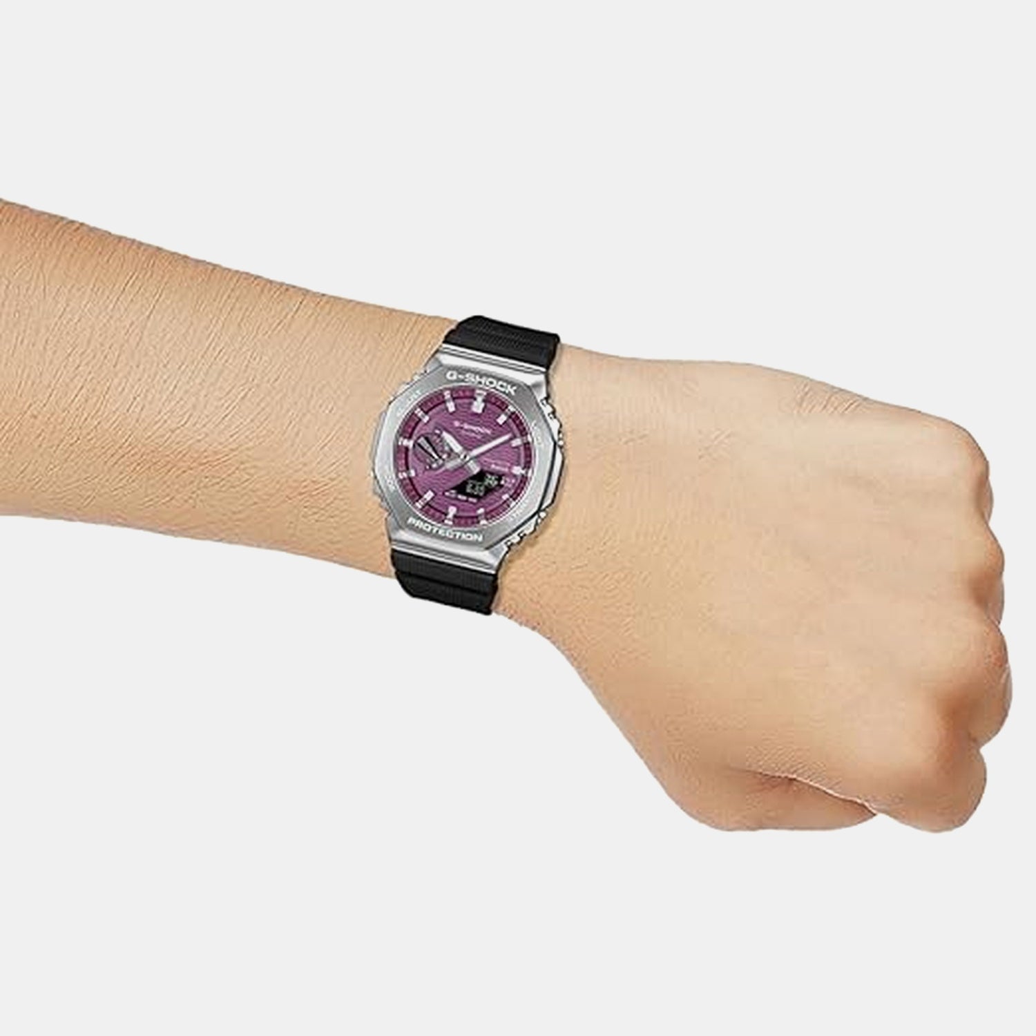 G-Shock Men Quartz Wine Dial Analog-Digital Resin Watch G1735