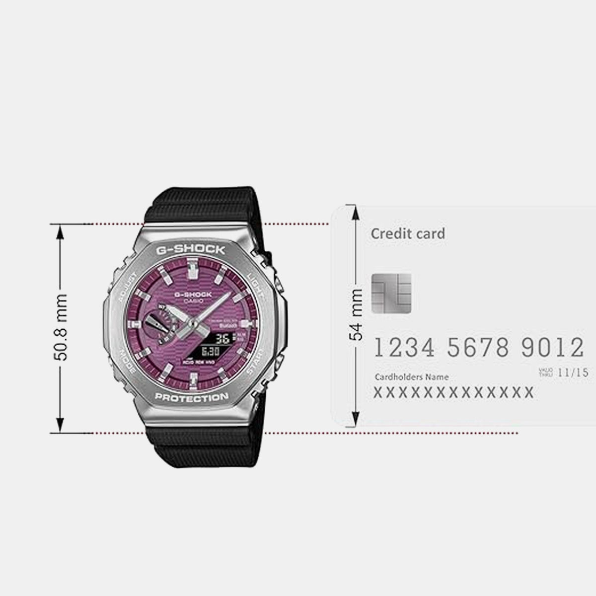 G-Shock Men Quartz Burgundy Dial Analog-Digital Resin Watch G1735
