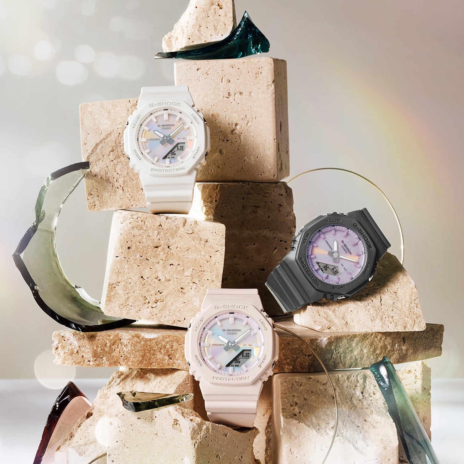 G-Shock Women Quartz Multi-Colour Dial Analog-Digital Resin Watch G1738 GMA-P2100PC-1ADR