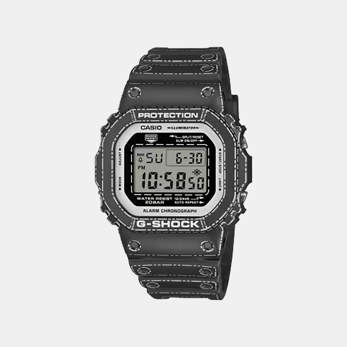 G-Shock Men Quartz Black Dial Digital Resin Watch G1746