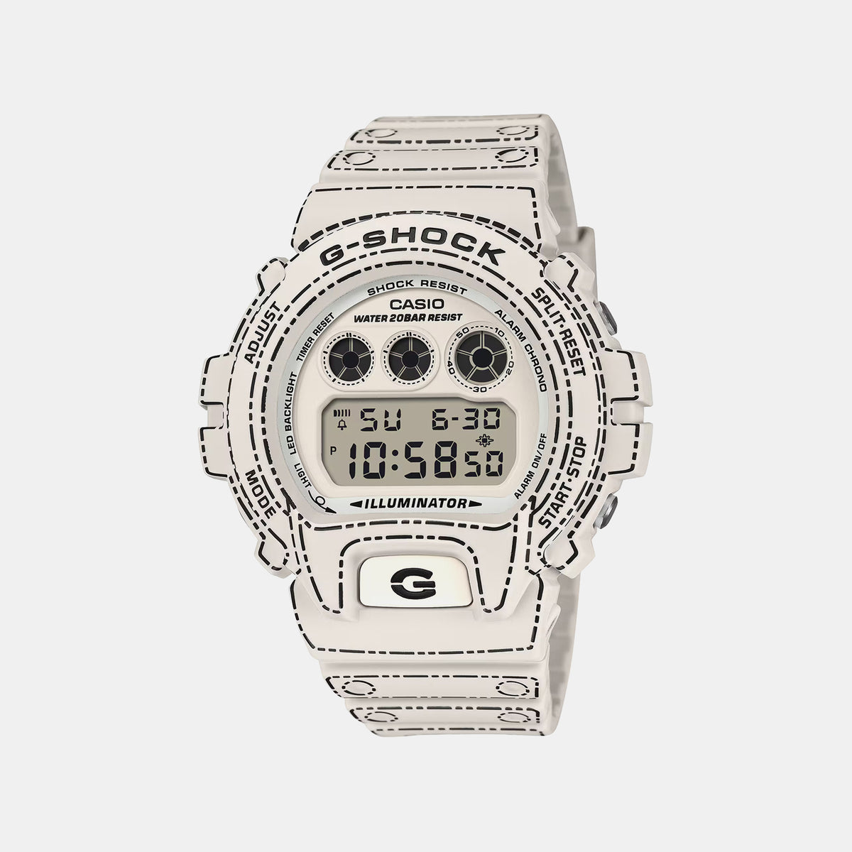 G-Shock Men Quartz Cream Dial Digital Resin Watch G1748