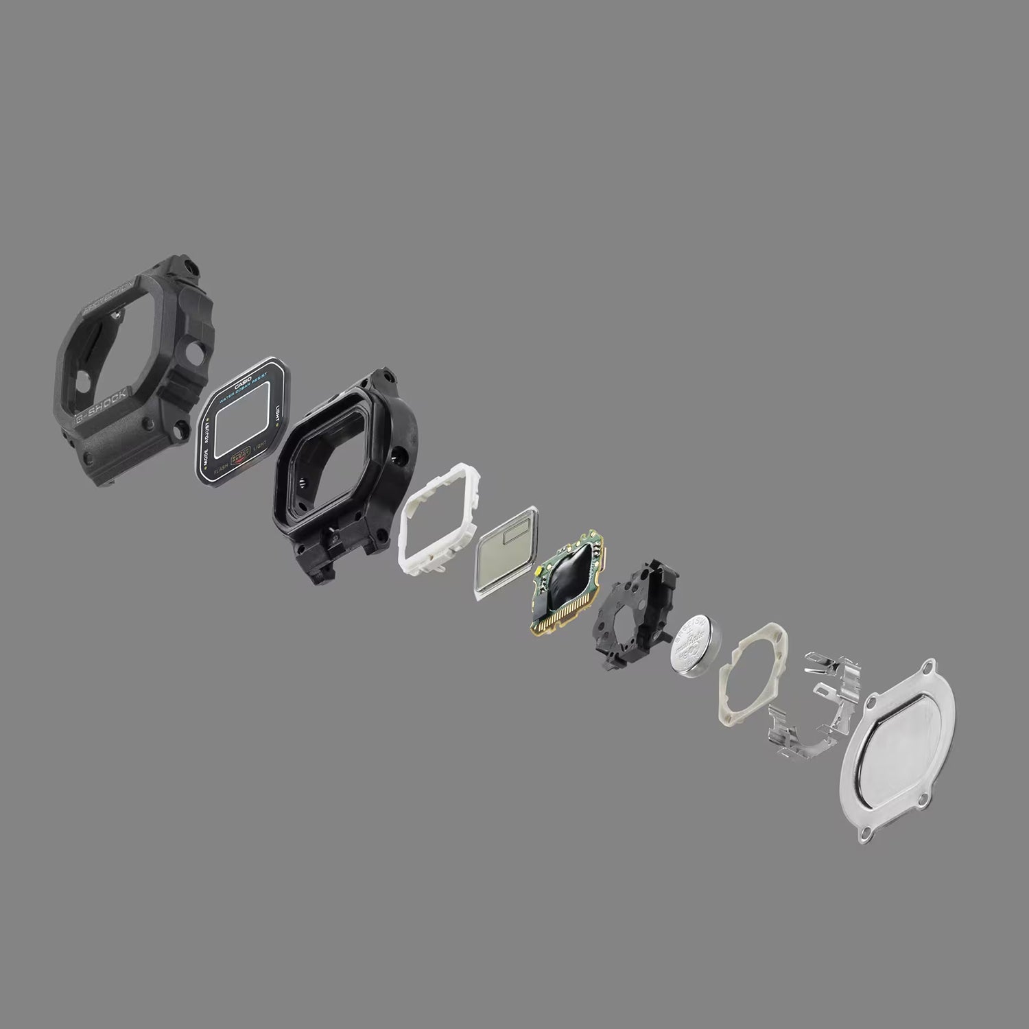 Unisex Quartz Black Dial Digital Resin Watch G1749