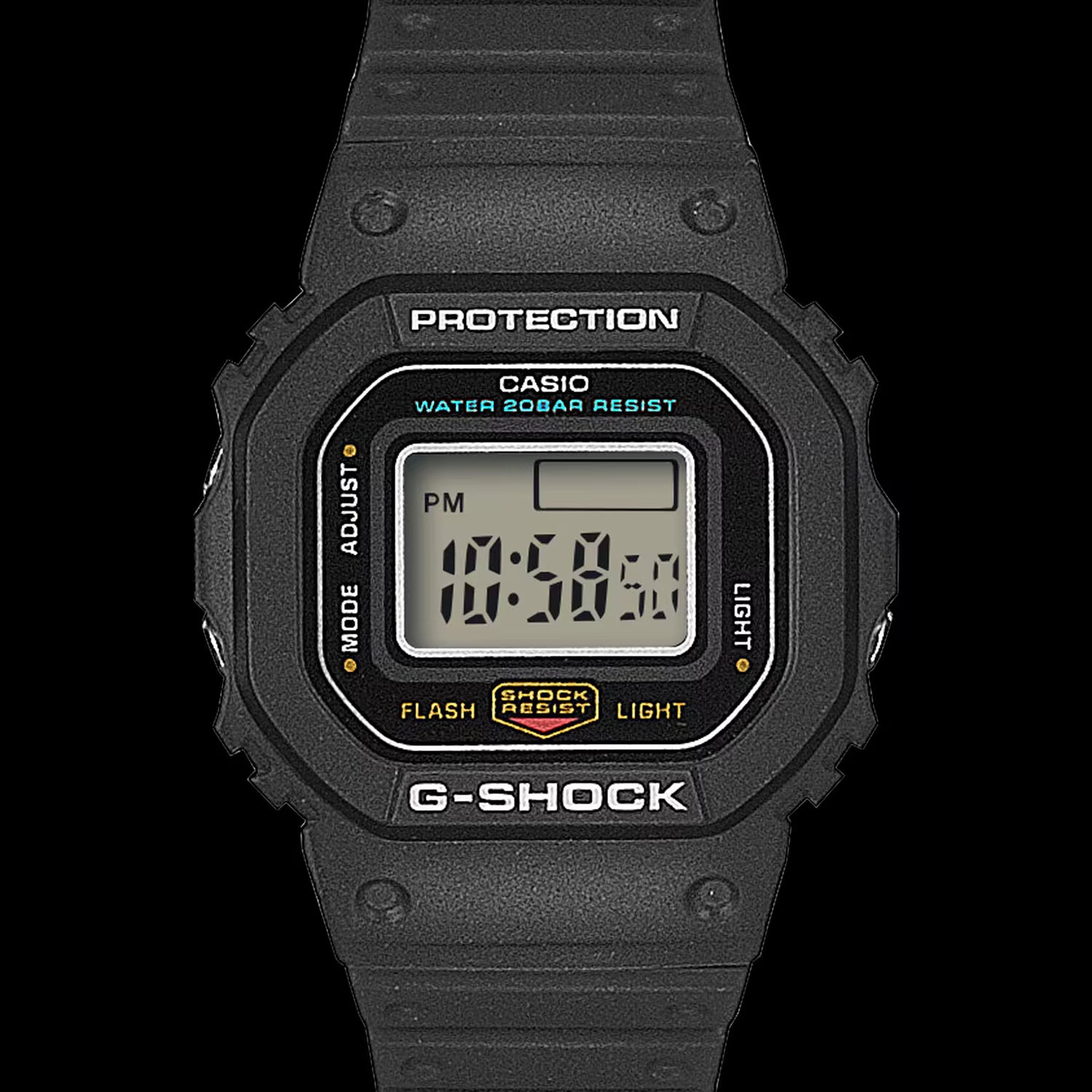 Unisex Quartz Black Dial Digital Resin Watch G1749