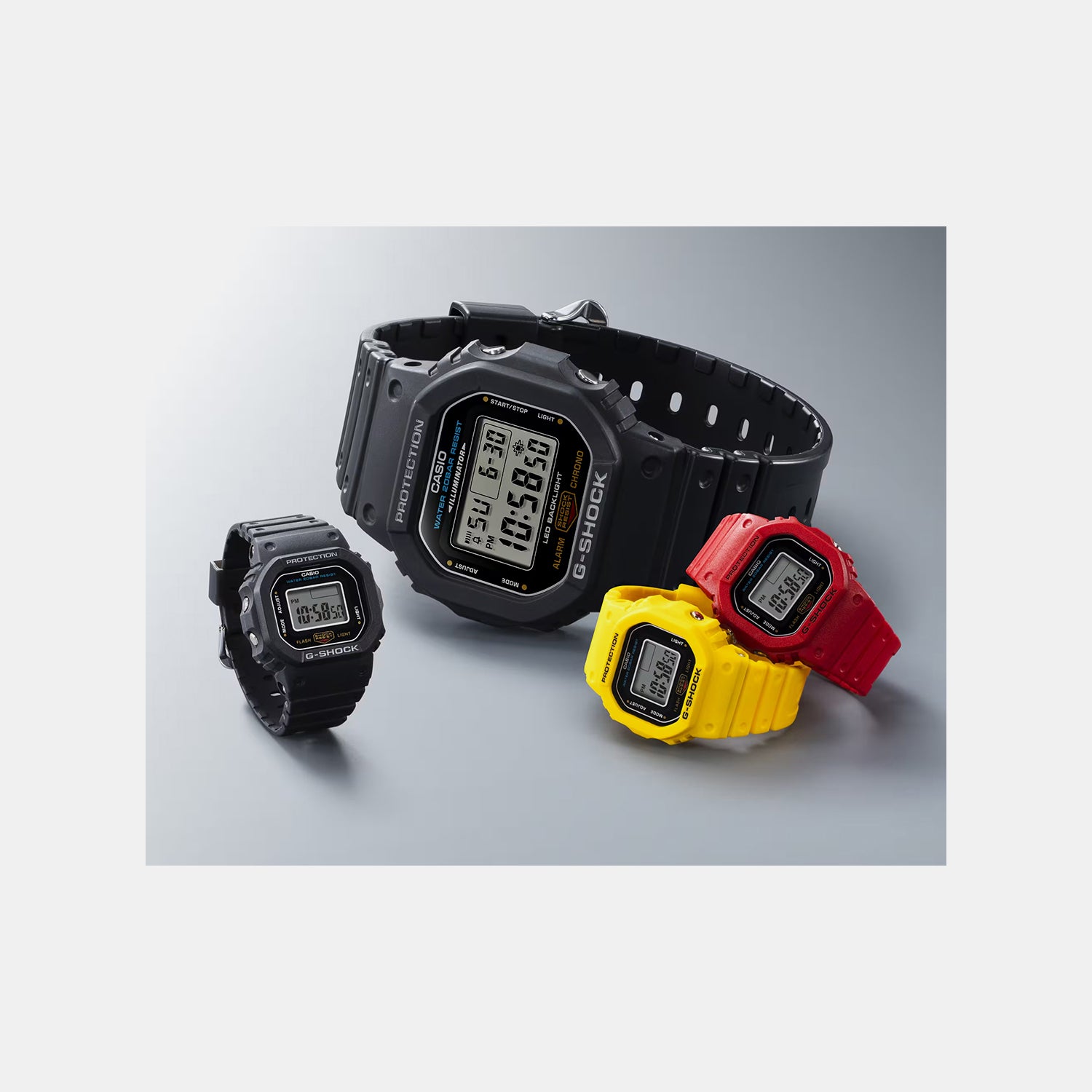 G-Shock Unisex Quartz Red  Dial Digital Resin Watch G1750