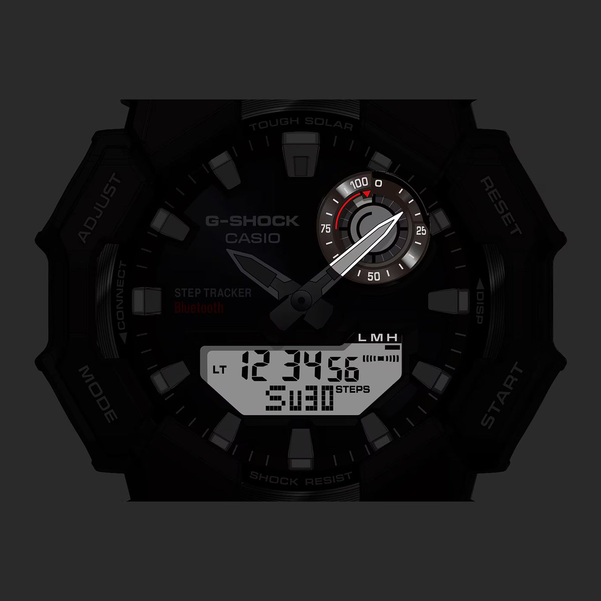 G-Shock Men Solar Black Dial Analog-Digital Resin Watch G1756