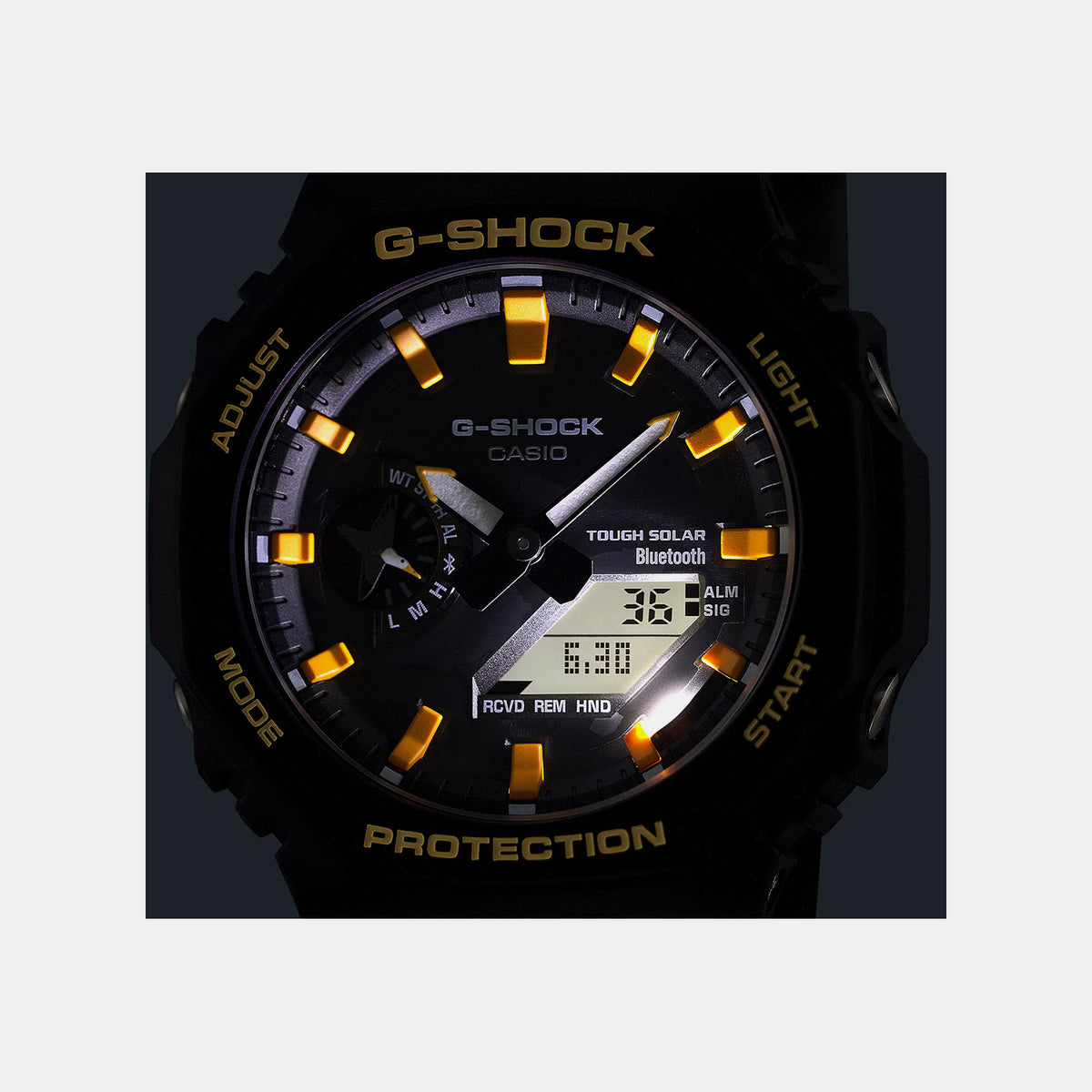 G-Shock Men Solar Black Dial Analog-Digital Resin Watch G1757