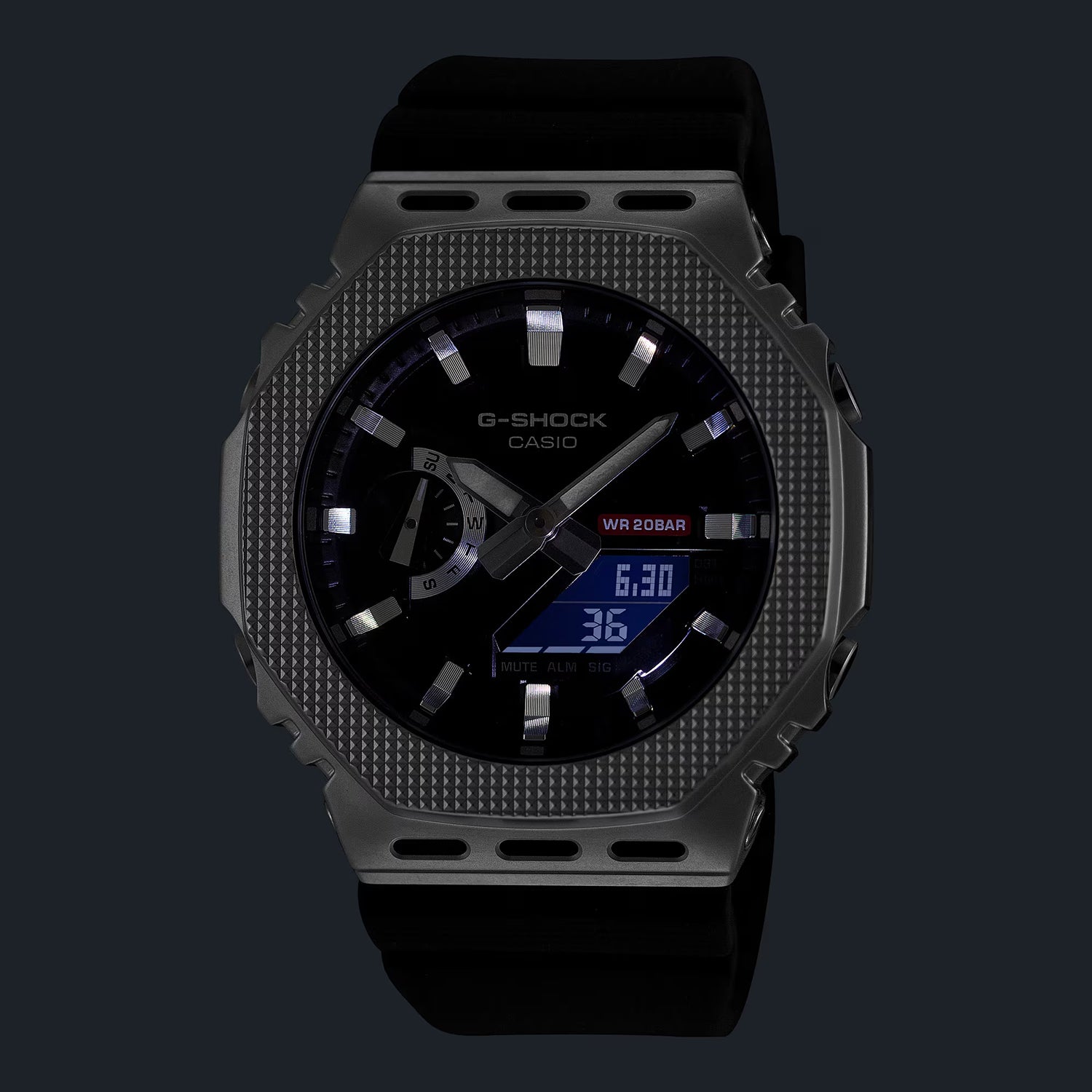G-shock Men Quartz Black Dial Analog-Digital Rubber Watch G1763