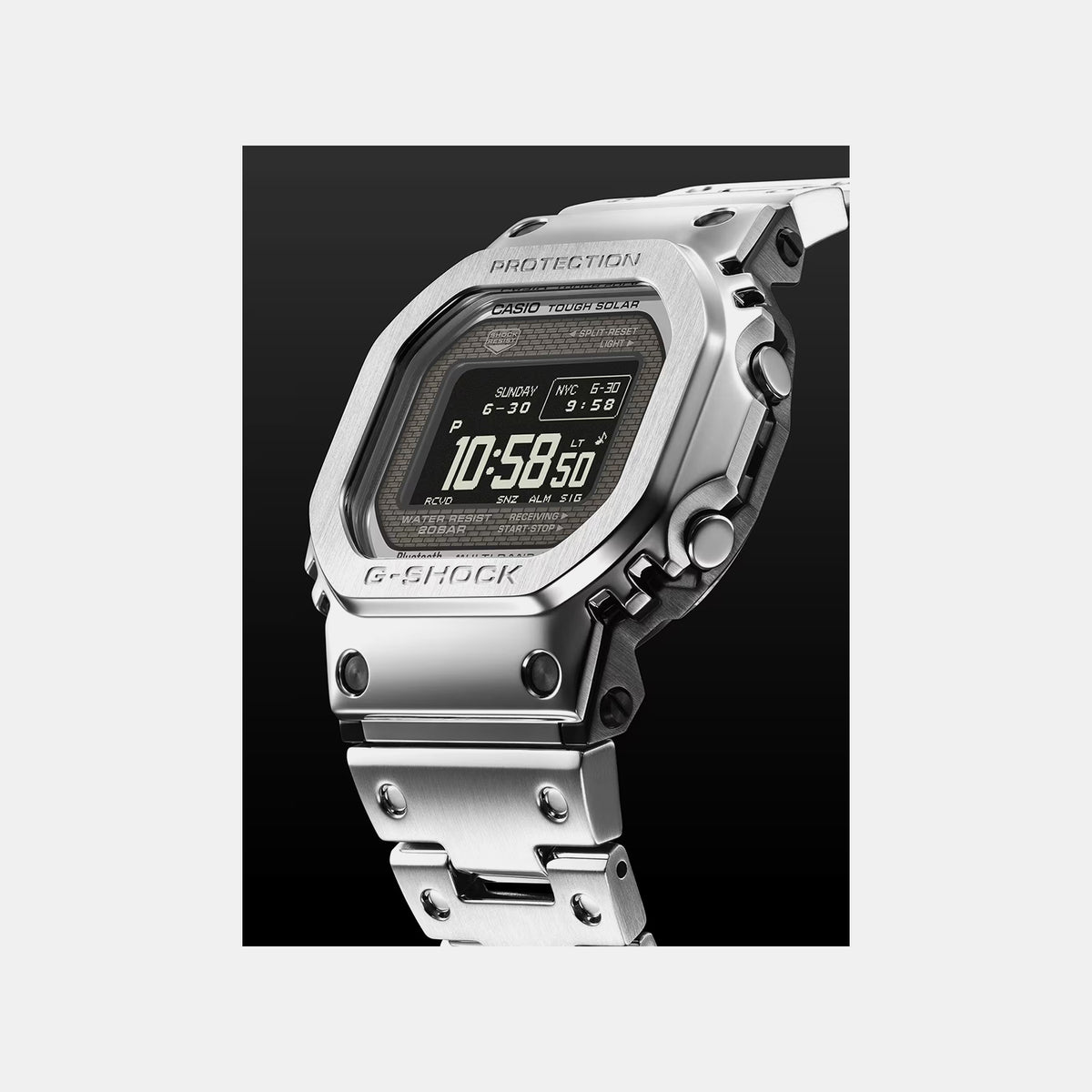 G-Shock Men Quartz Black Dial Digital Stainless Steel Watch G1768