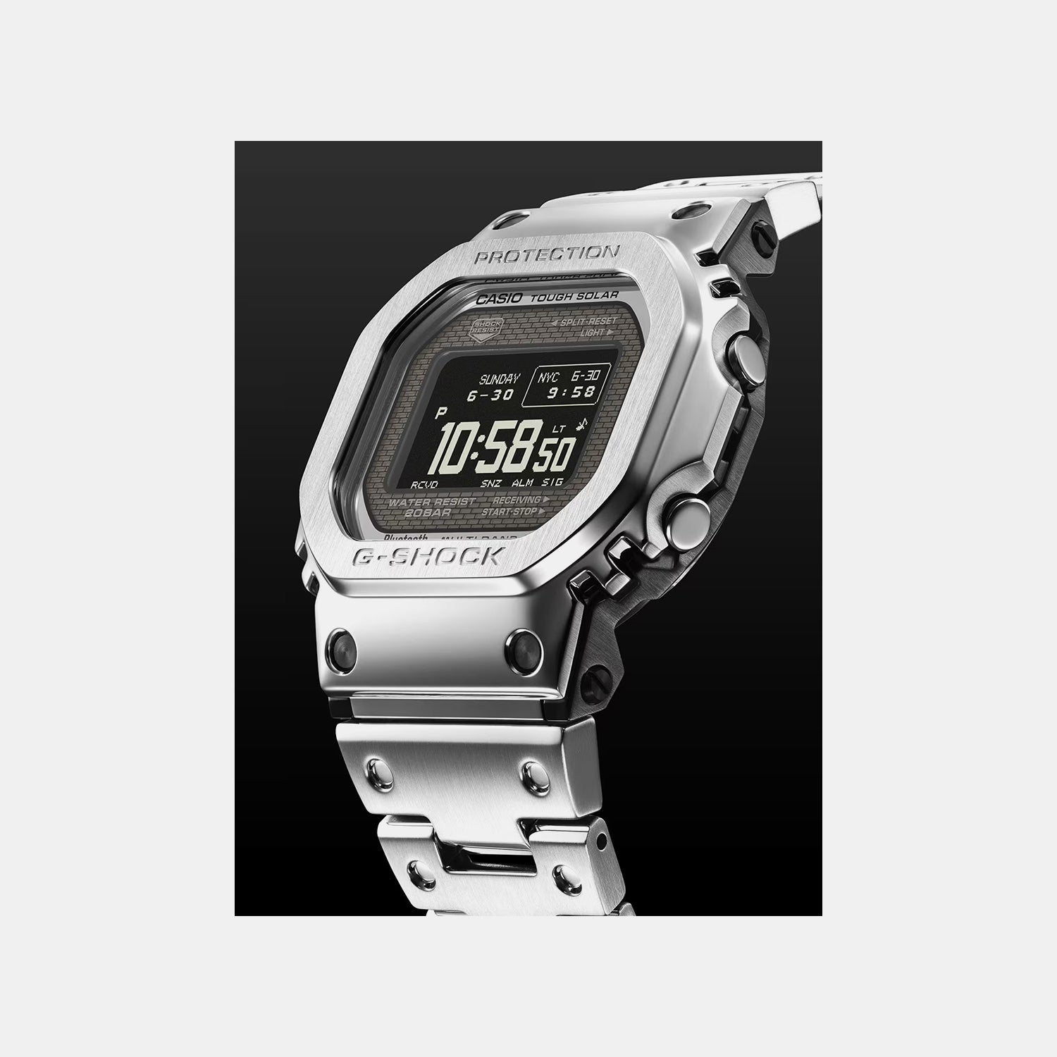 G-Shock Men Quartz Black  Dial Digital Stainless Steel Watch G1768