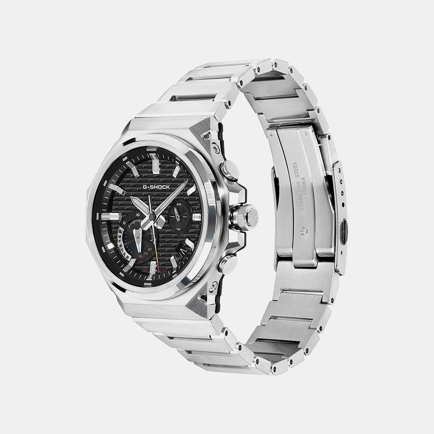 G-Shock Men Solar Black Dial Chronograph Stainless Steel Watch G1770