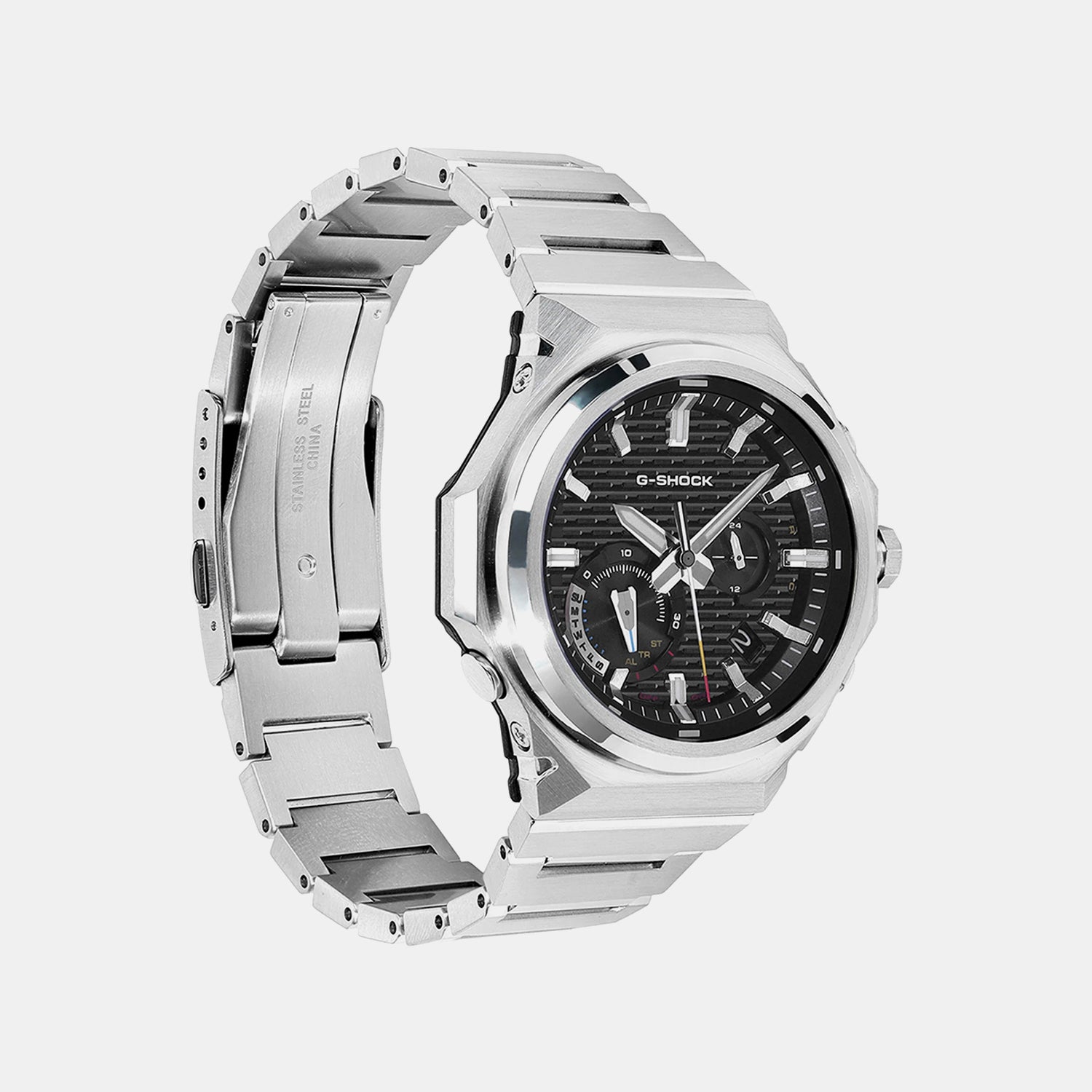 G-Shock Men Solar Black Dial Chronograph Stainless Steel Watch G1770