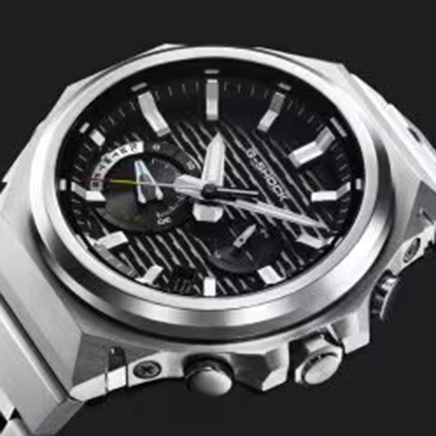 G-Shock Men Solar Black Dial Chronograph Stainless Steel Watch GST-B1000D-1A G1770