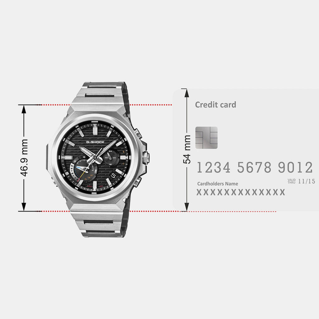 G-Shock Men Solar Black Dial Analog Stainless Steel Watch G1770