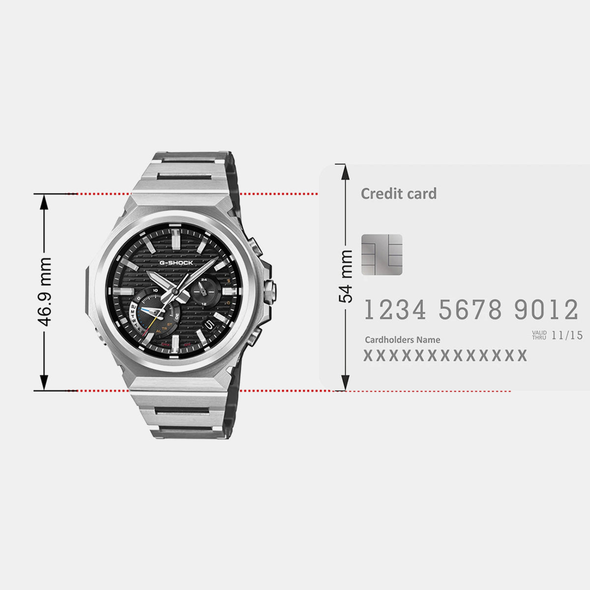 G-Shock Men Solar Black Dial Analog Stainless Steel Watch G1770