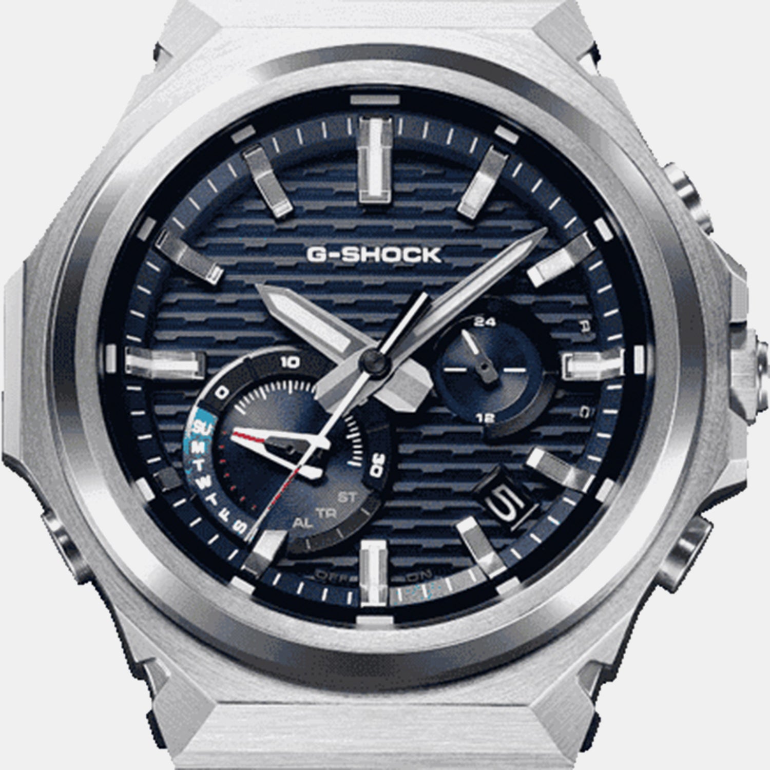 G-Shock Men Solar Blue Dial Chronograph Stainless Steel Watch GST-B1000D-2A G1771