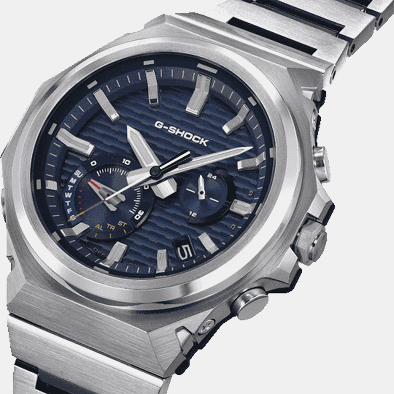 G-Shock Men Solar Blue Dial Chronograph Stainless Steel Watch GST-B1000D-2A G1771