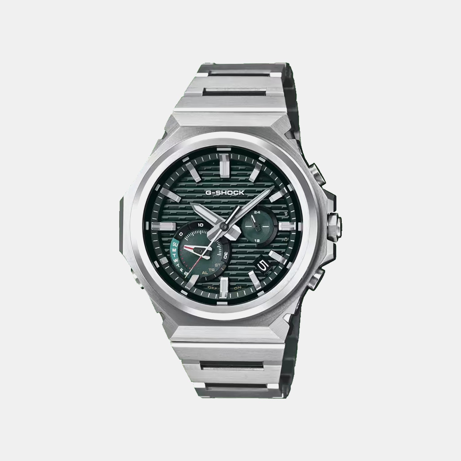 G-Shock Men Solar Green Dial Chronograph Stainless Steel Watch GST-B1000D-3A G1772