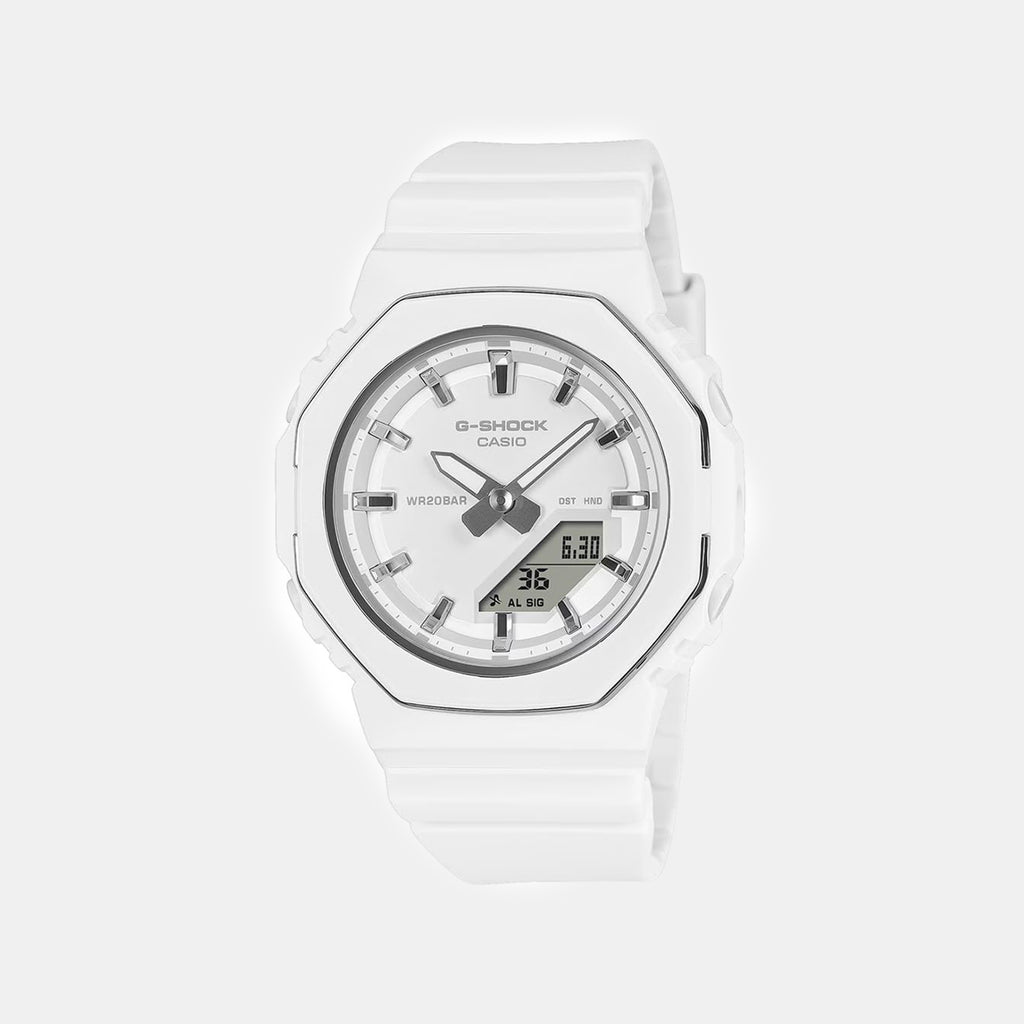 G-Shock Women Quartz White Dial Analog-Digital Resin Watch G1776